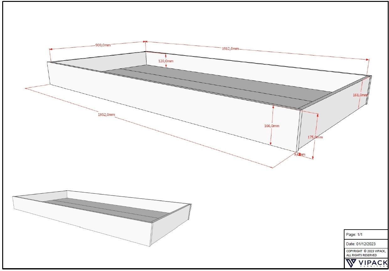 Home affaire Einzelbett, (Made in Europe), mit LF 90x200 cm, wahlweise mit o. ohne Bettschublade, Buche weiß