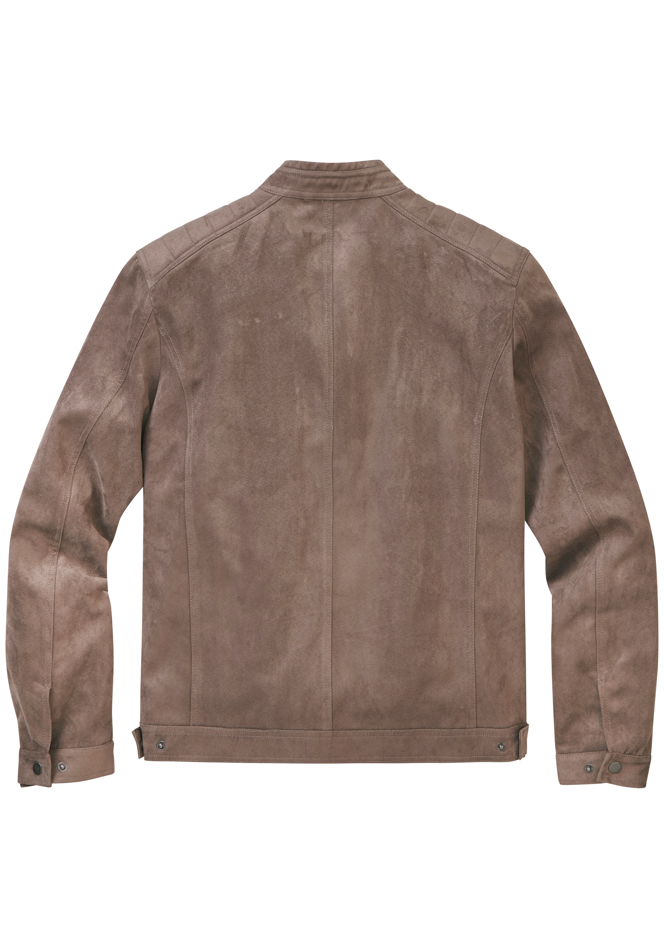 John Devin Bikerjacke », Übergangsjacke in Veloursleder-Optik bis Größe 5XL« Schultern mit typischer Absteppung
