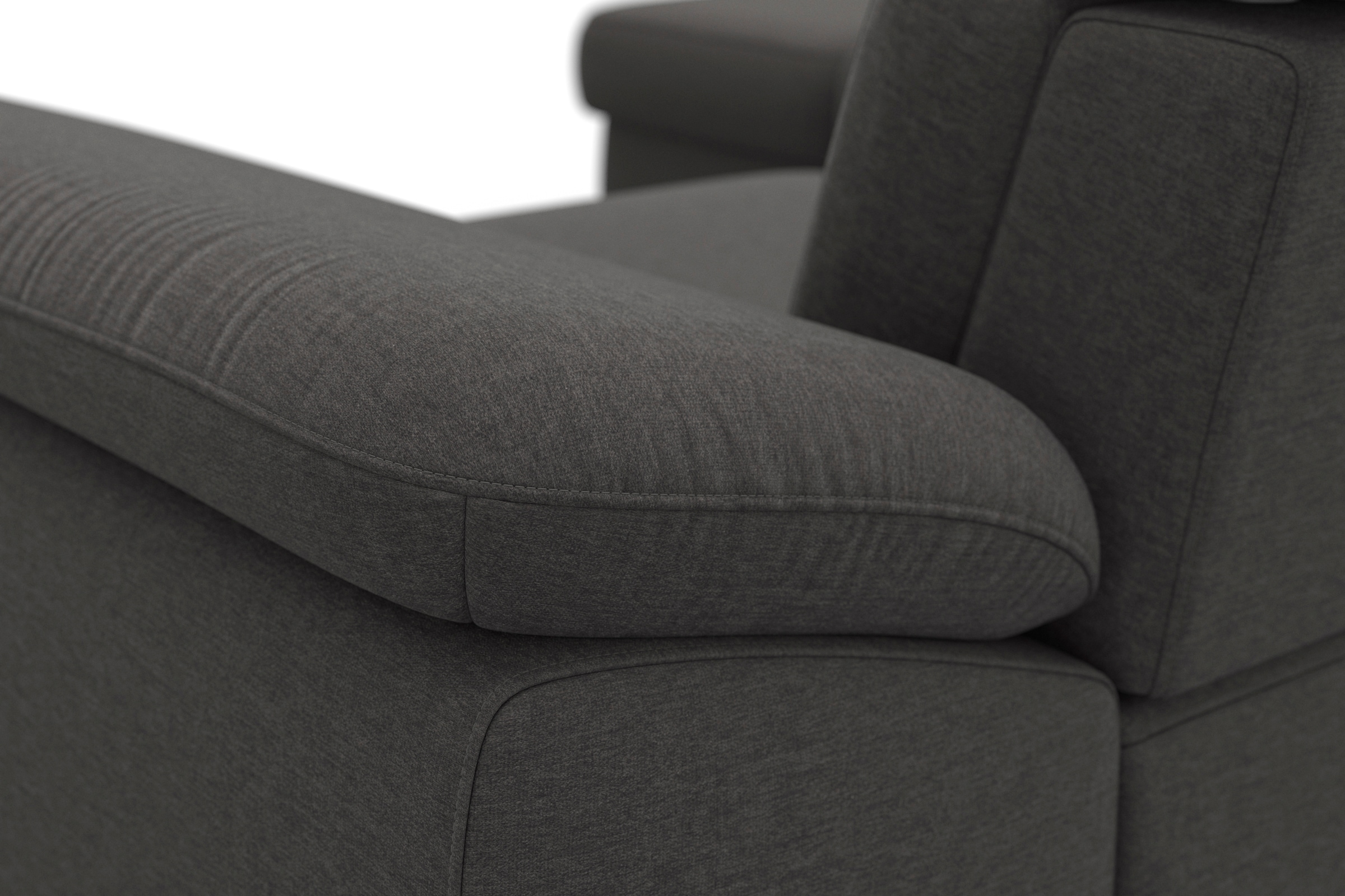 sit&more Ecksofa »Cabrio L-Form, mit Sitztiefenverstellung, Arm- und Kopfteilverstellung«, 3 Nierenkissen, Federkern, optional Bettfunktion und Stauraum