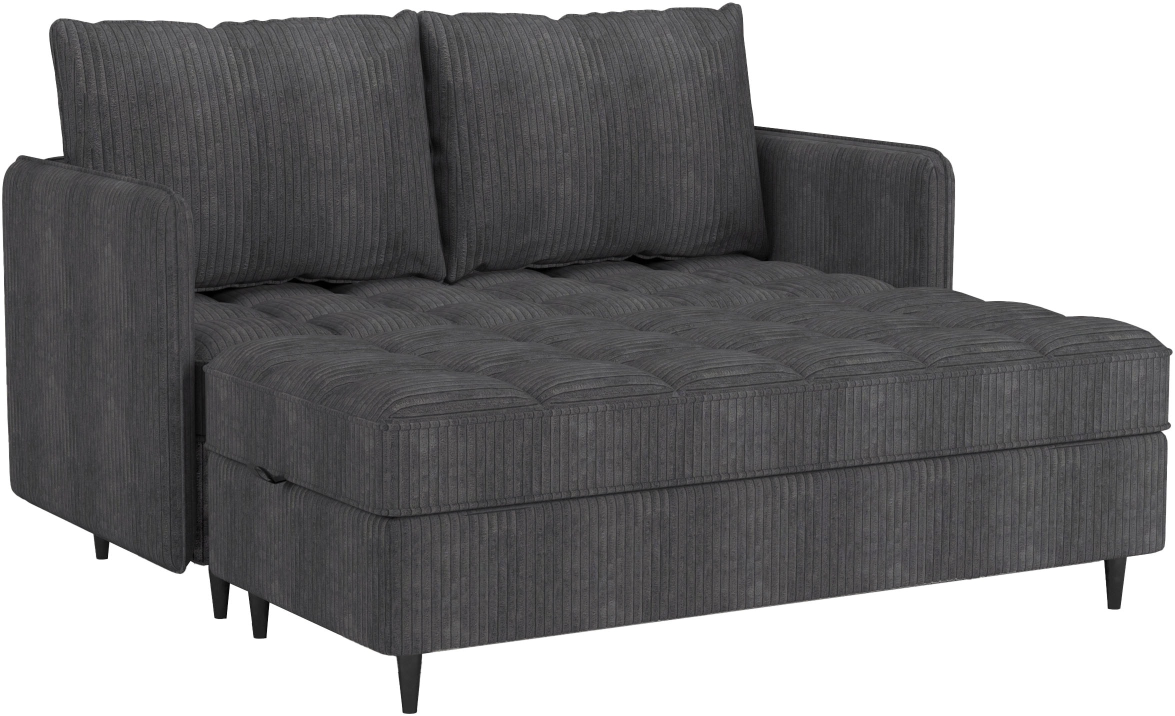 Dorel Home Ecksofa »LINDHUS, Cord, L-Form, Breite 194cm, verschiedene Stellvarianten« Recamiere, Stauraum, Modulsofa