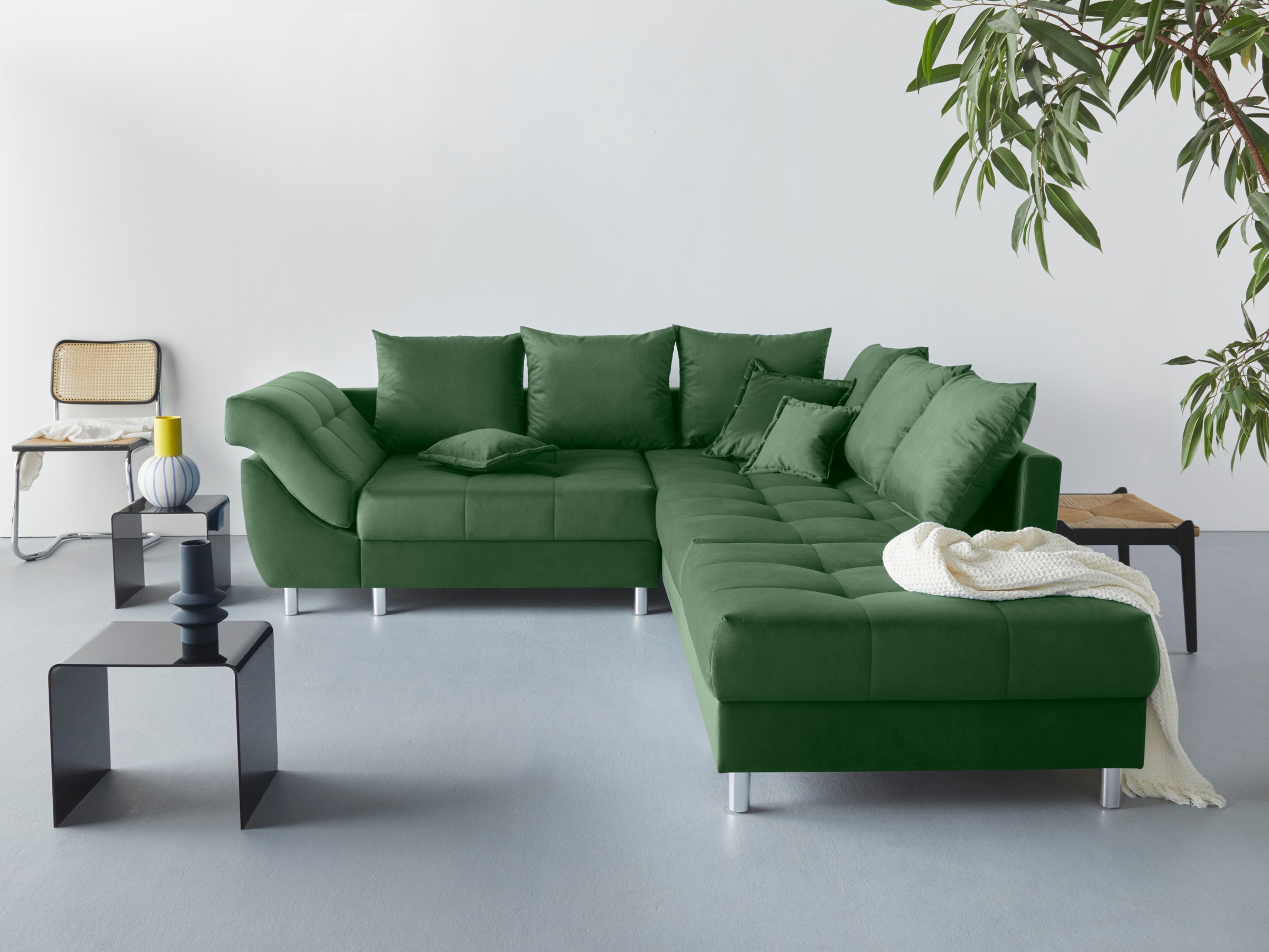 COLLECTION AB Ecksofa »(Spar-Set) Innsbruck L-Form und Hocker«, (Spar-Set), günstig online kaufen