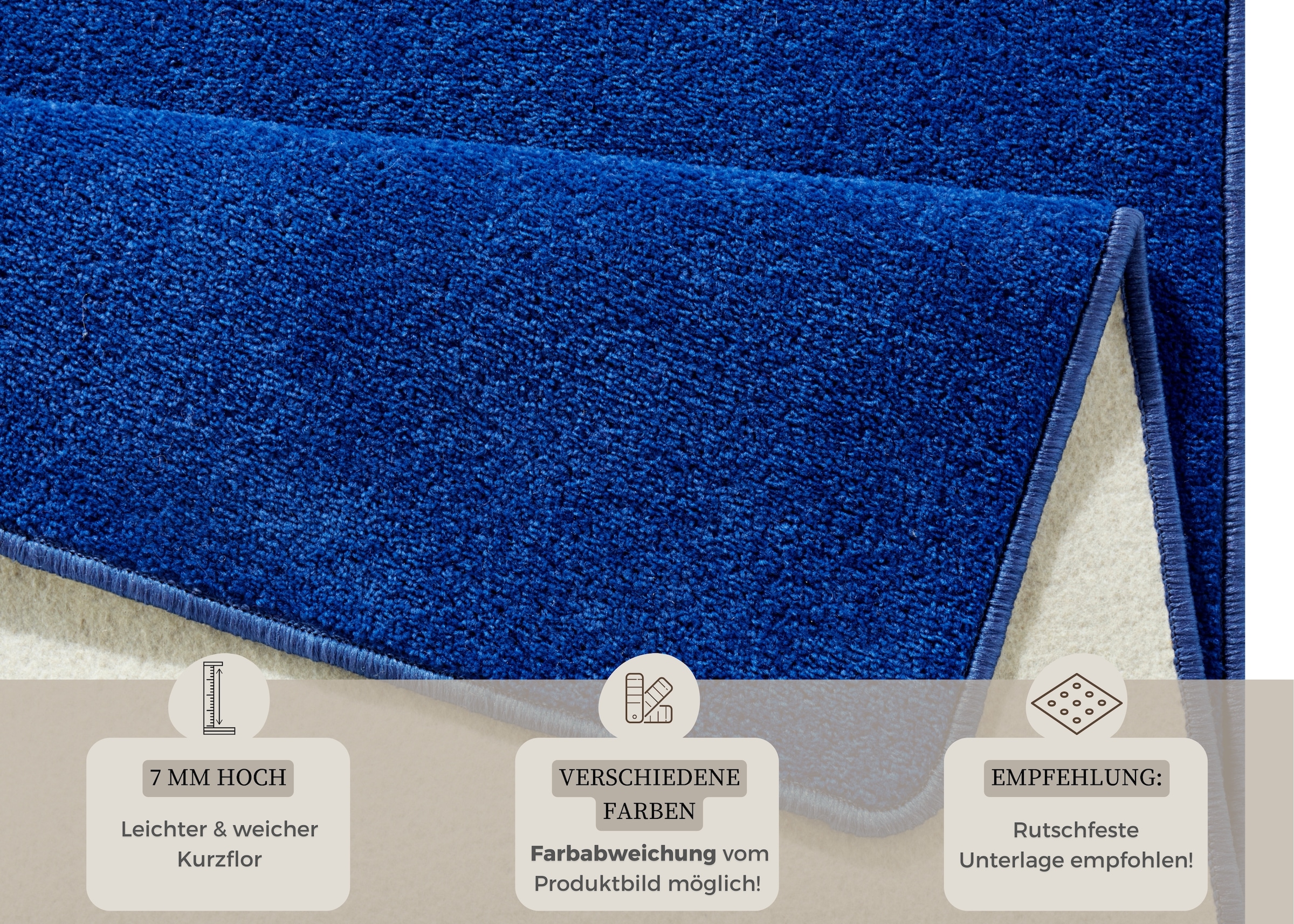 3. Bild von HANSE Home Läufer »Fancy«, rechteckig, Kurzflor, Weich, Einfarbig, Wohnzimmer, Schlafzimmer, Esszimmer