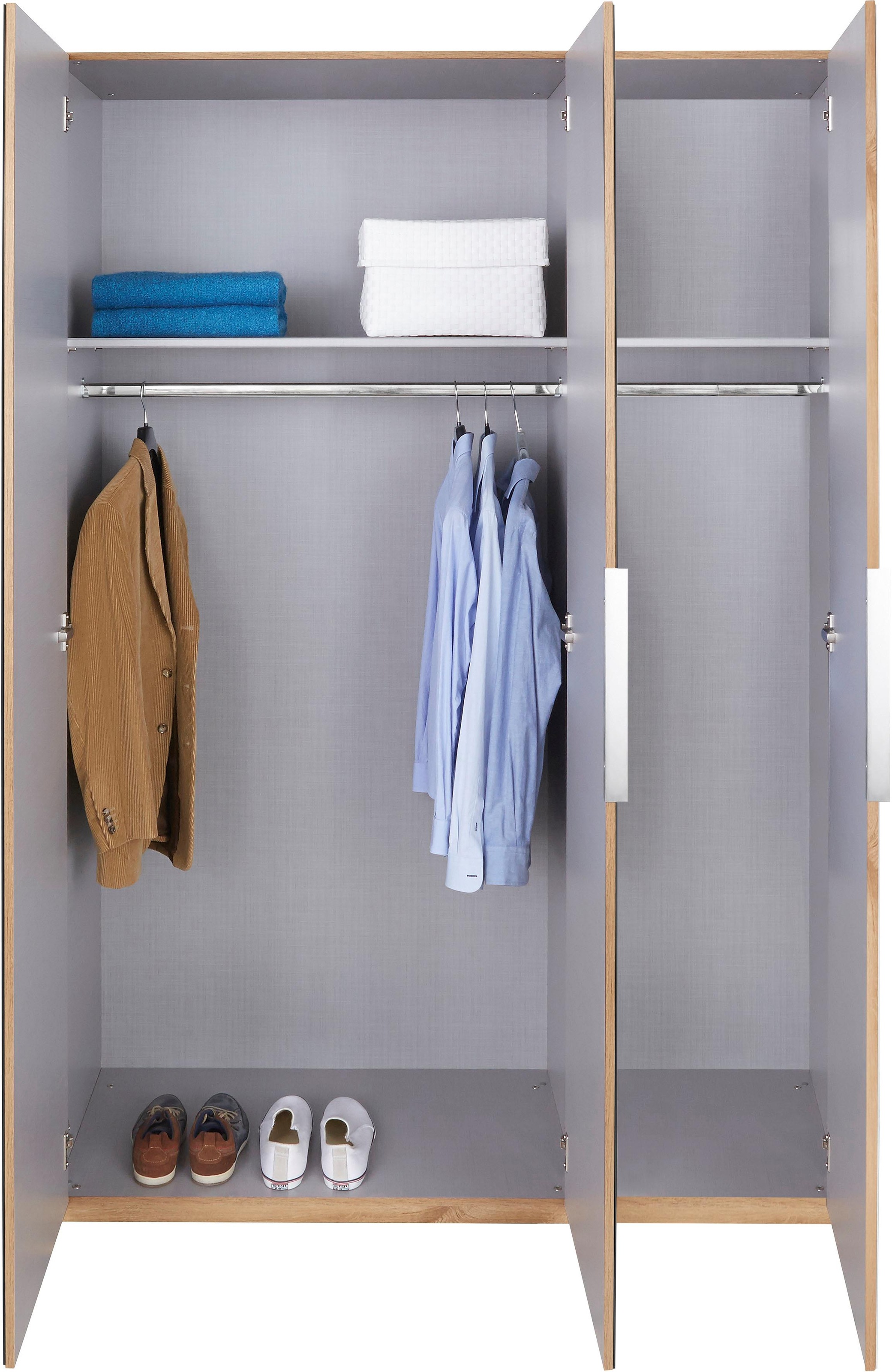 Wimex Kleiderschrank »Level by fresh to go«, Türen vollflächig mit farbigem Glas