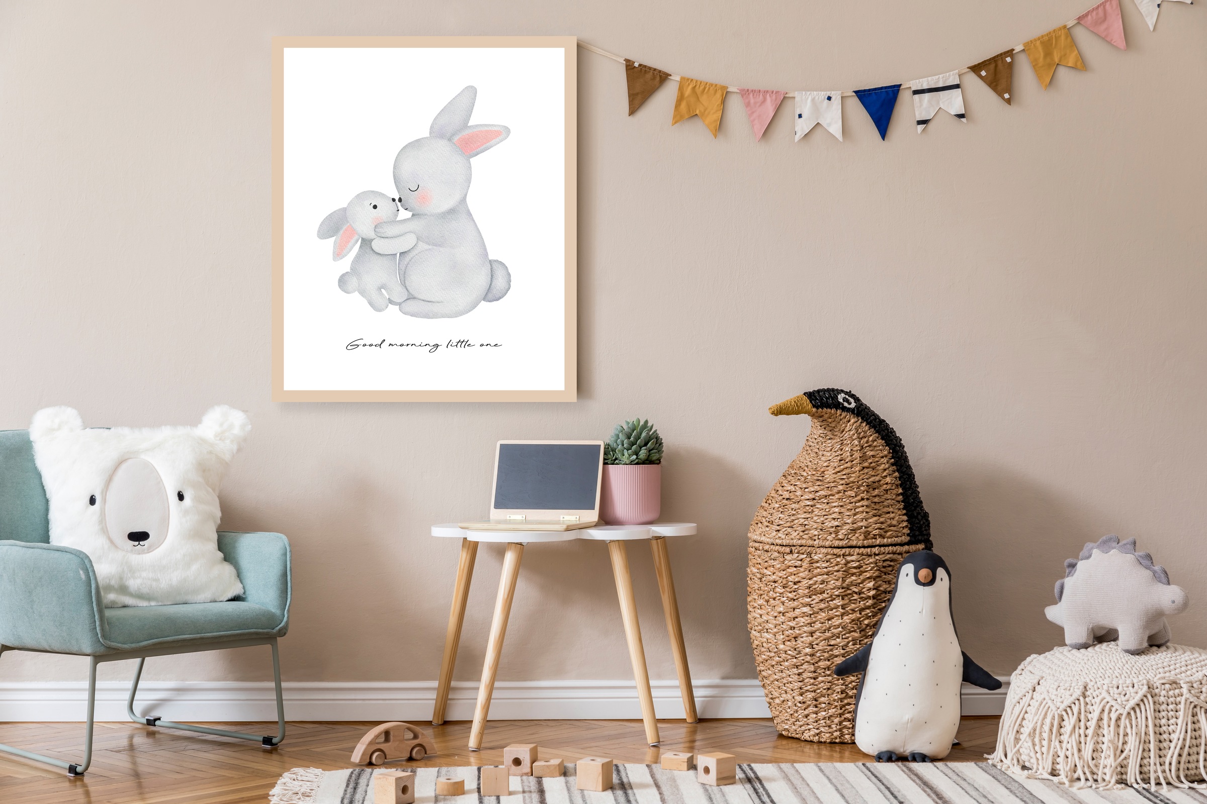 Lüttenhütt Poster »Großer Hase und Hasenkind«, Fantasy-Hase-Hasen-Liebesspr günstig online kaufen