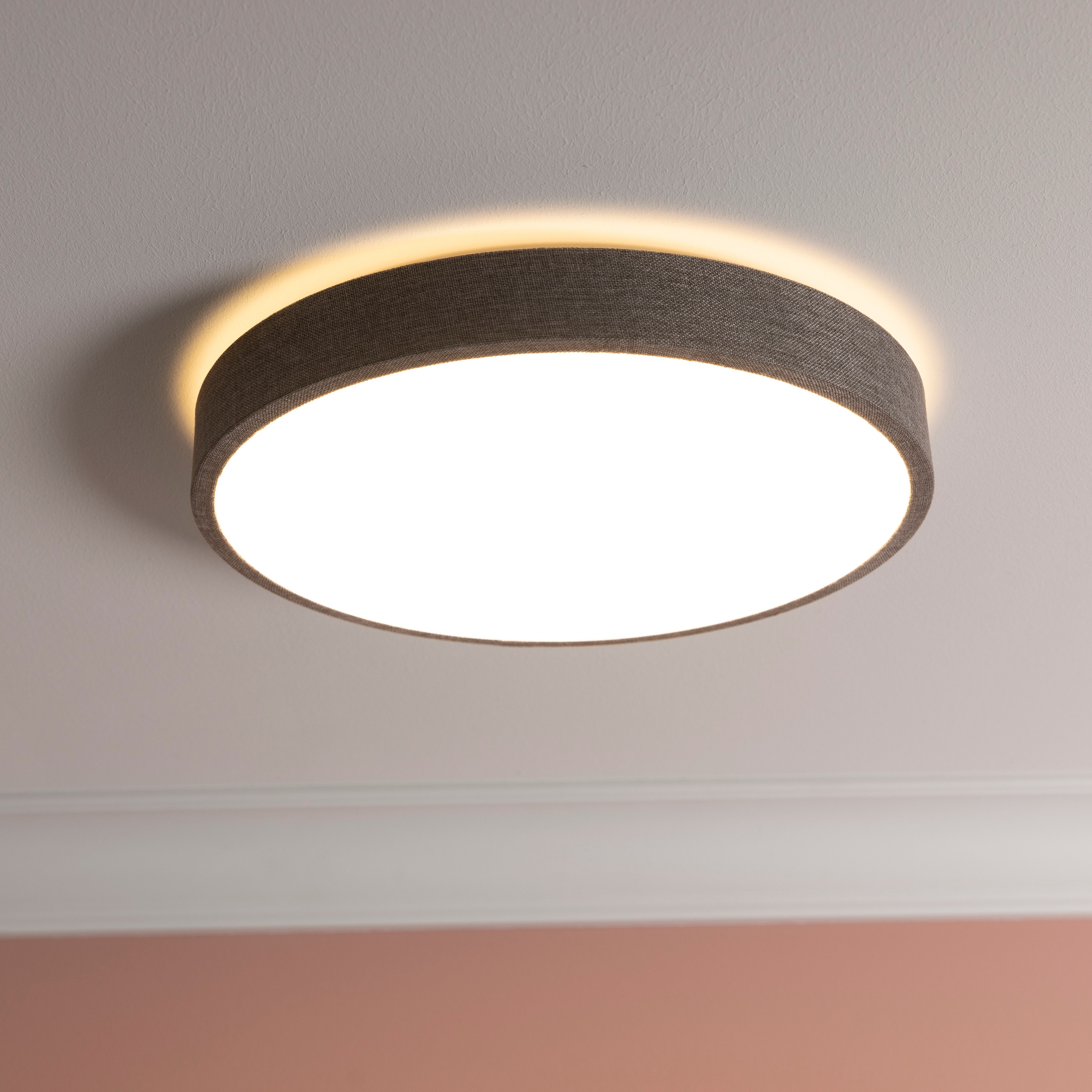 Brilliant LED Deckenleuchte »Filiz«, Textil, Ø 39 cm, 24 W, 2400 lm, 3000 K, 3-Stufen dimmbar