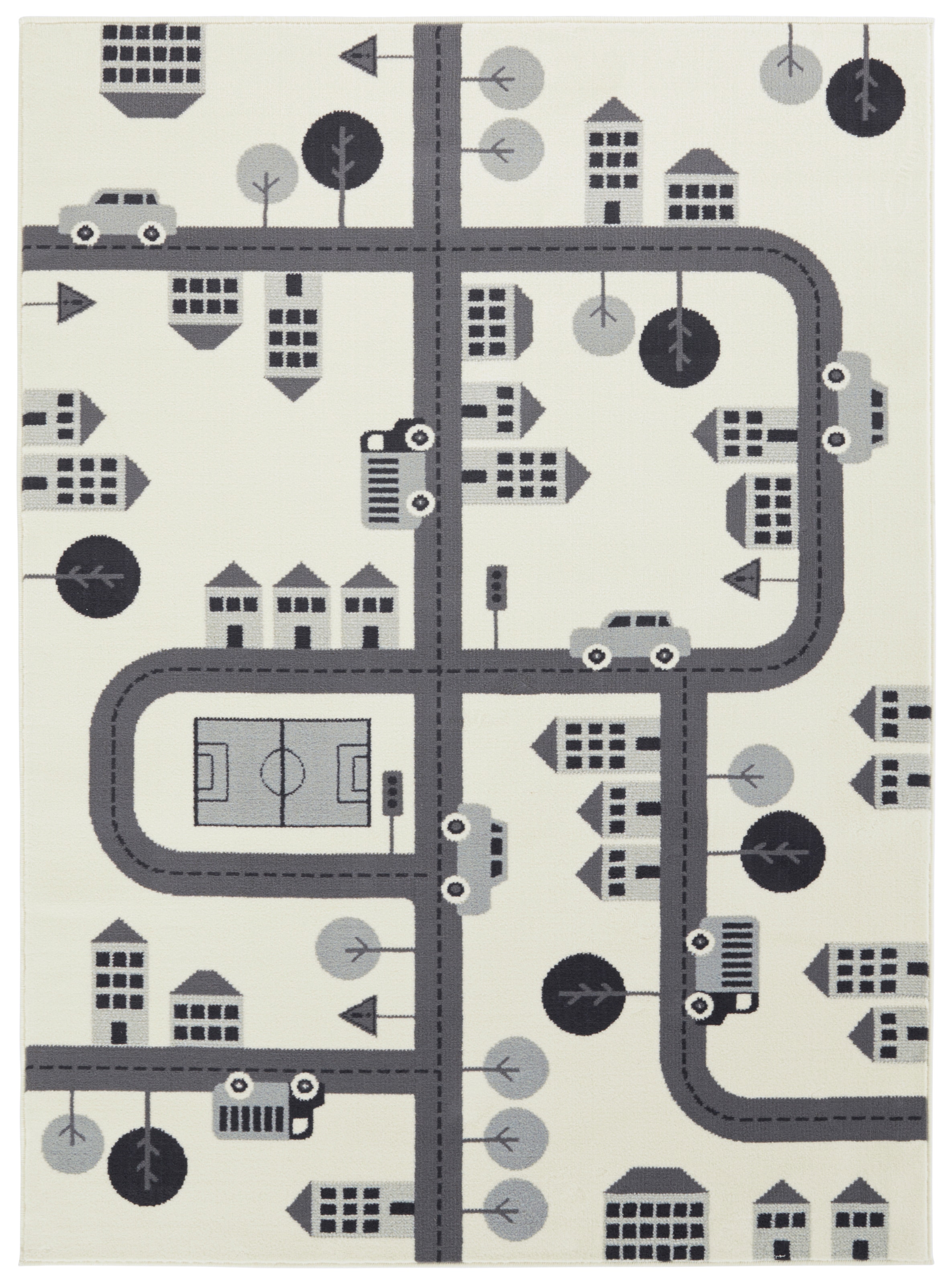 HANSE Home Kinderteppich »Town«, rechteckig, 0,9 mm Höhe, Kurzflor, Kinderteppich, Spielteppich, Straßen Design, Kinderzimmer