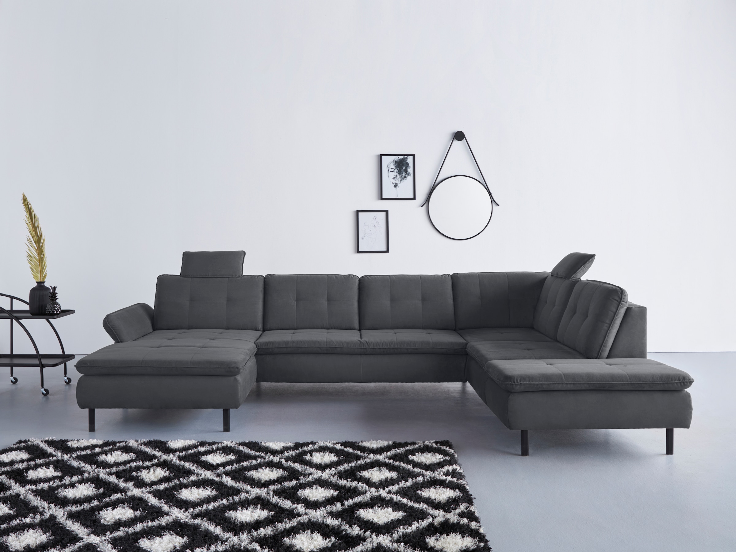 Home affaire Wohnlandschaft »Birkholm U-Form« Armlehnverstellung, auch in E günstig online kaufen