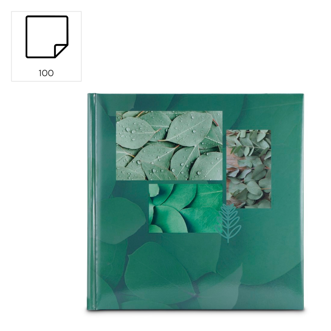 Hama Fotoalbum »Fotoalbum Jumbo Bildformat 30x30 cm, 100 weiße Seiten, Leaves«, Zum Selber Einkleben, Selbstgestalten, elegantes Design