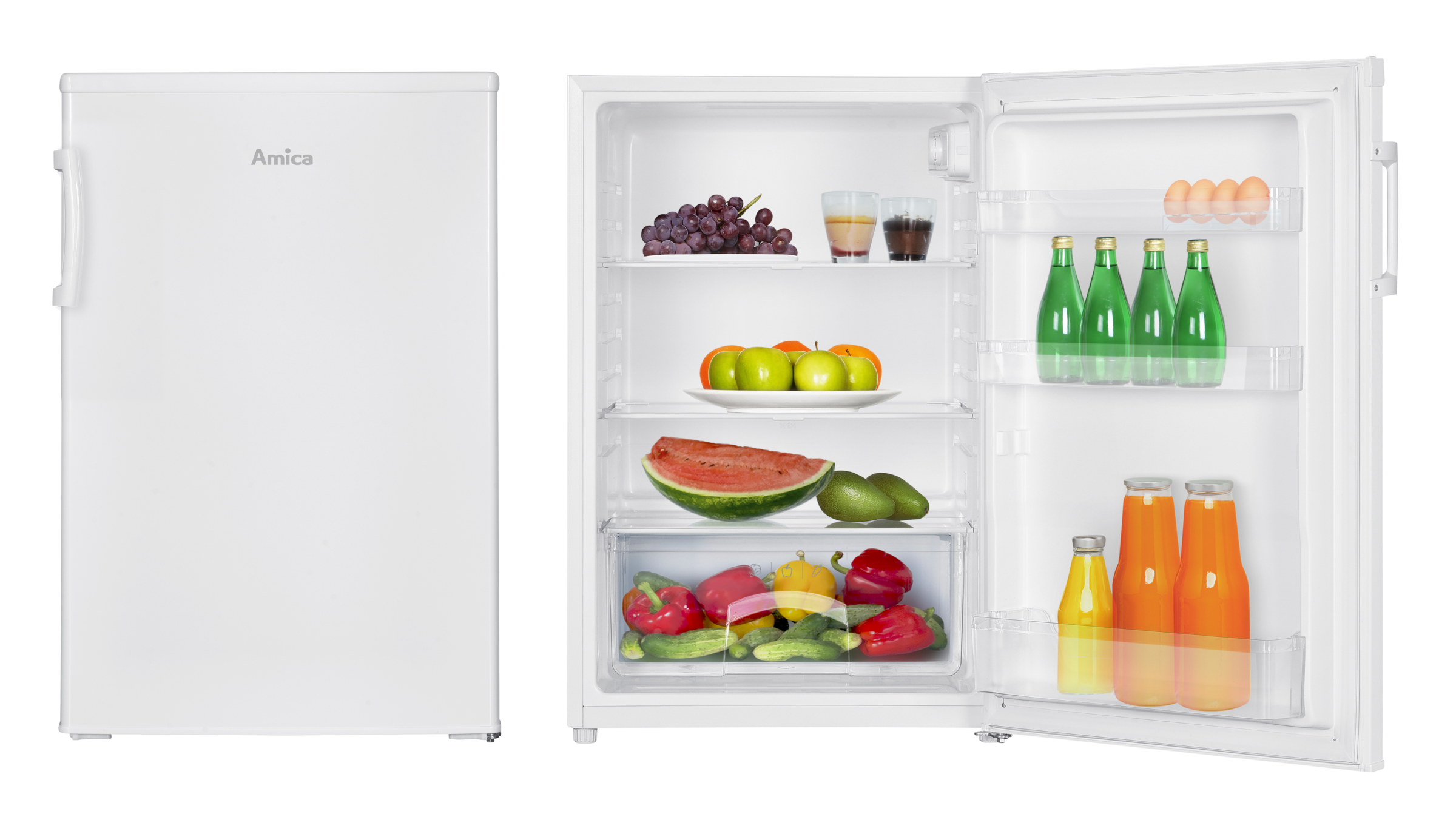 Amica Vollraumkühlschrank »VKS 351 180 W« 85 cm hoch 55 cm breit Leise, komfortabel und flexibel – macht den Alltag leichter