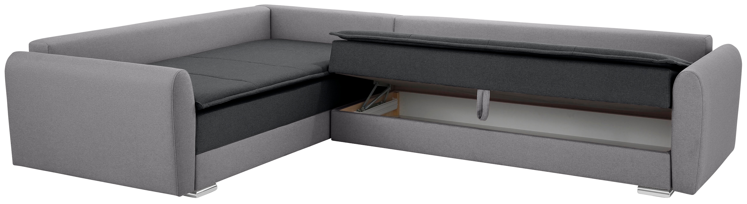 Home affaire Ecksofa »Fernando L-Form«, mit Boxspring: Dauerschlaffunktion durch Drehen und Zusammenschieben