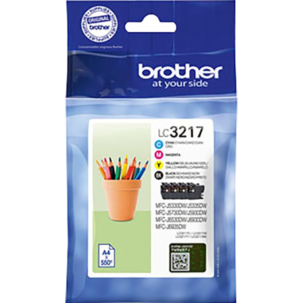 Brother Tintenpatrone »LC-3217 Value Pack«, (Packung, 4 St.)