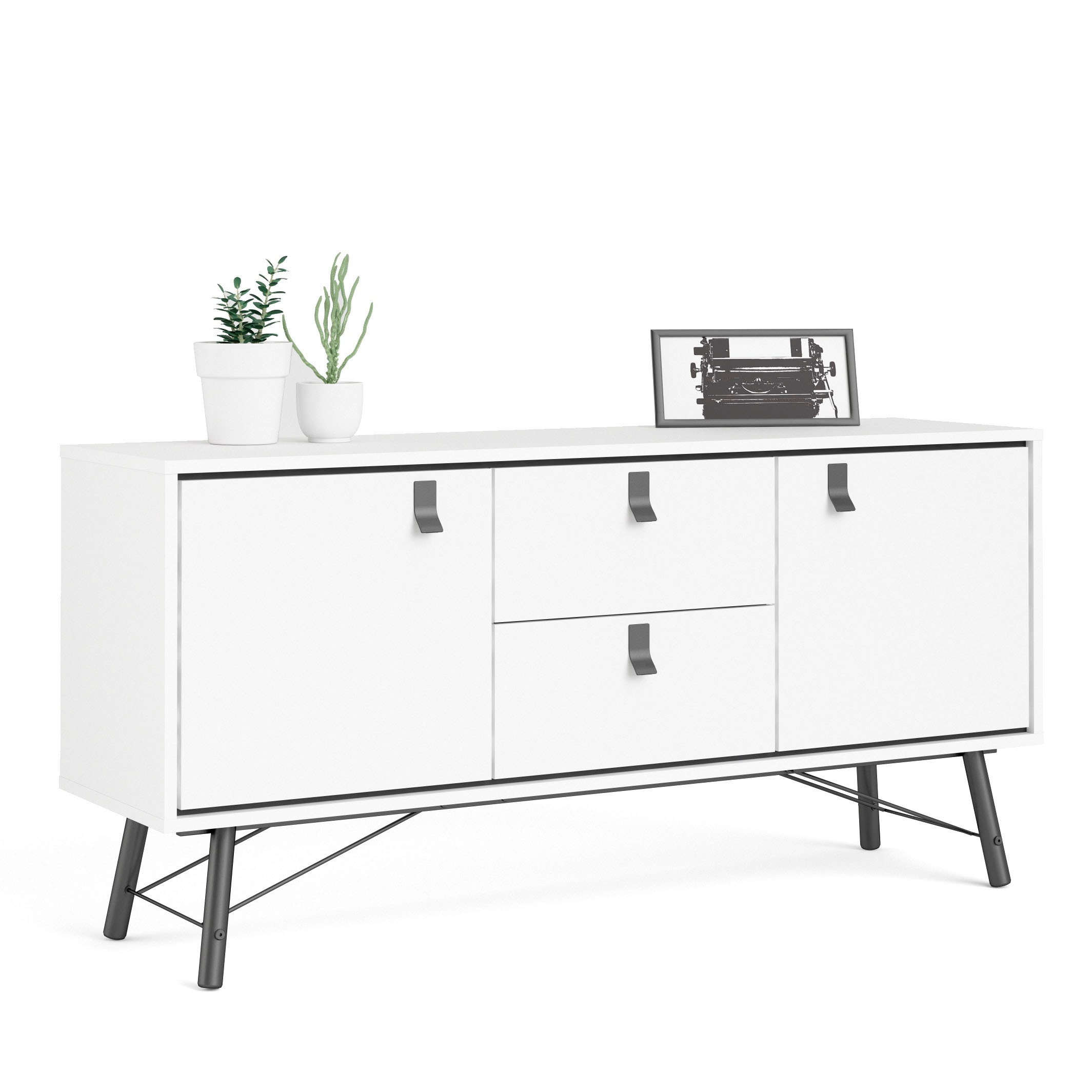 andas Sideboard »Ry Aufbewahrung, Schubladenschrank,«, Breite 150 cm, Höhe 72 cm, Kommode mit 2 Türen und 2 Schubläden