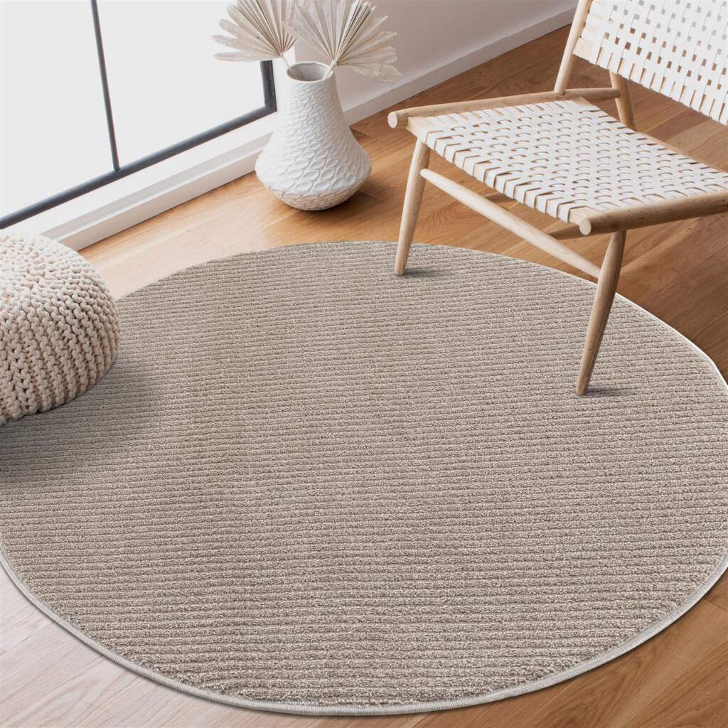 Carpet City Teppich »Friseé-Teppich FANCY900«, rund, 12 mm Höhe, Kurzflor, günstig online kaufen