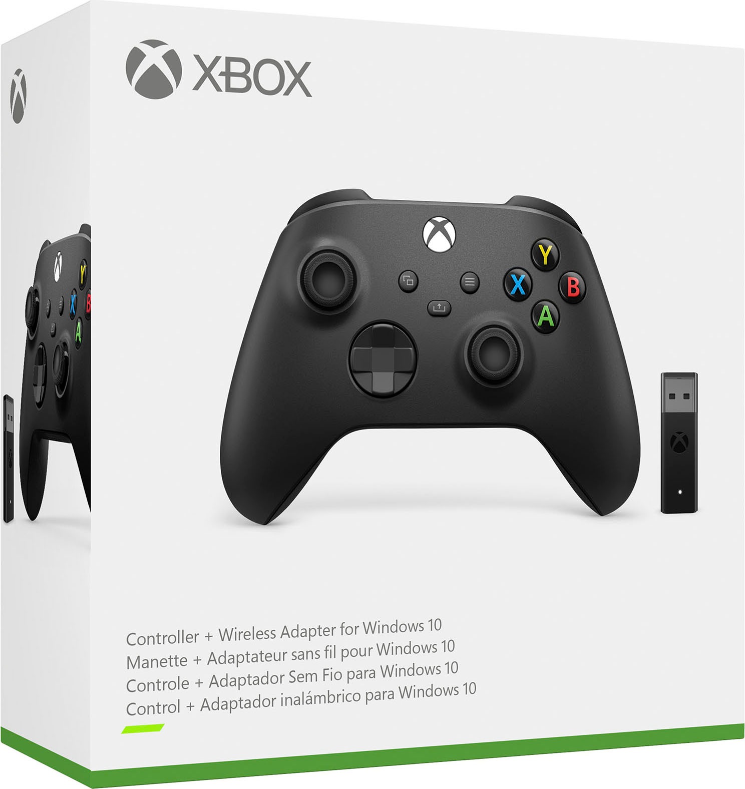 Xbox Wireless-Controller »Carbon Black«, inkl. Wireless Adapter für Windows 10