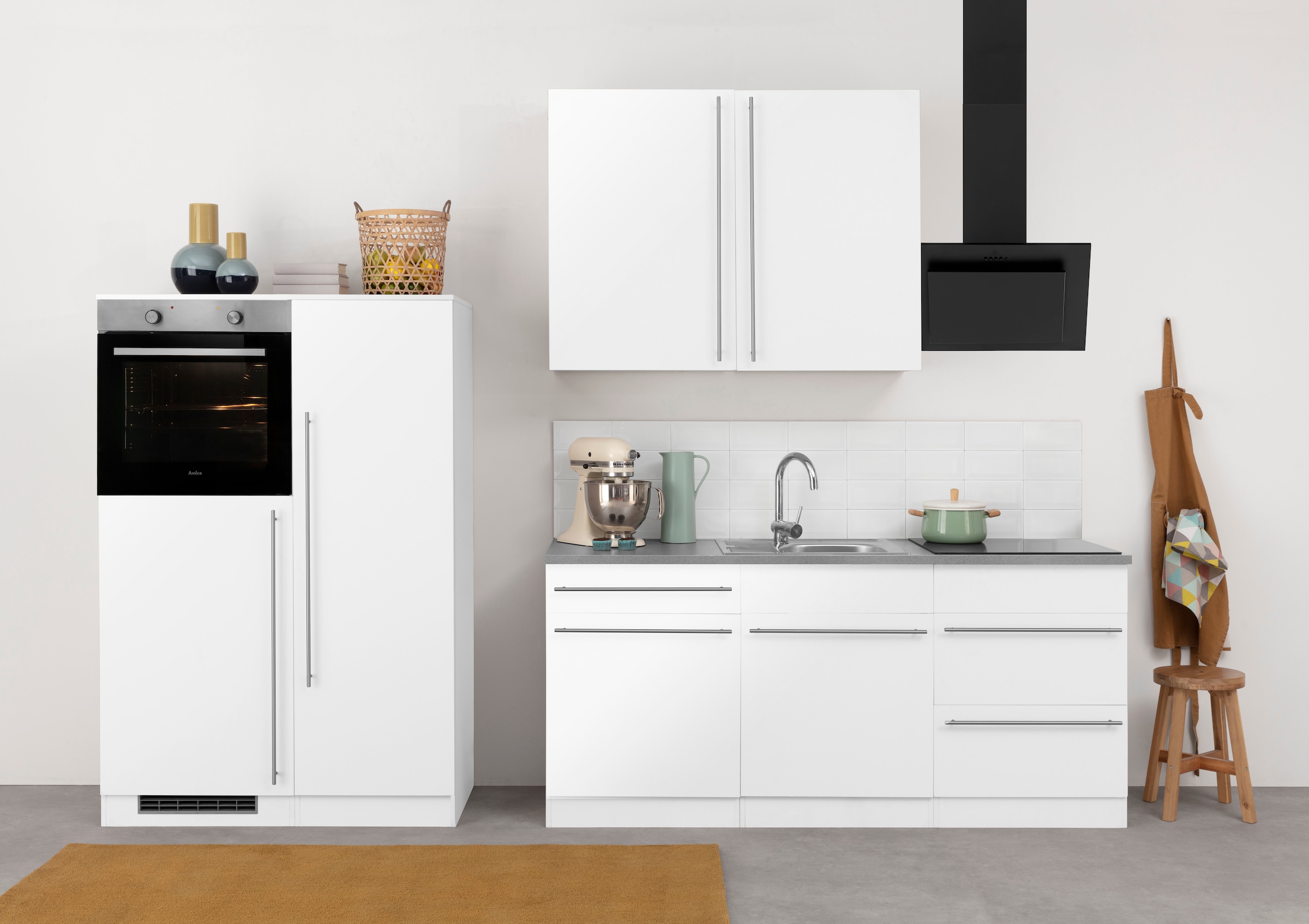 wiho Küchen Küche »Chicago«, wahlweise mit E-Geräten, Breite 180 cm