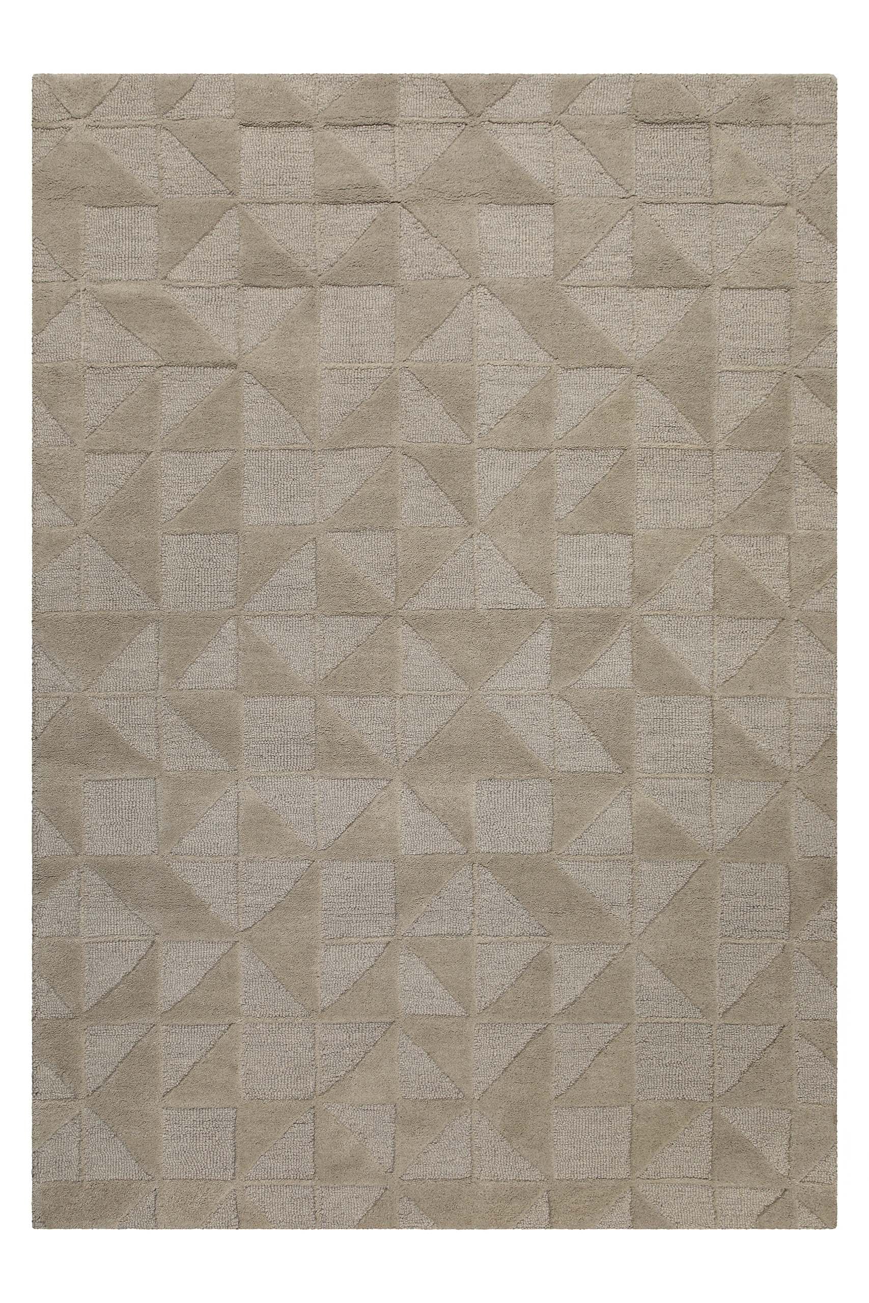 Wecon home Wollteppich »Hamptons THIRTYSEVEN«, rechteckig, 15 mm Höhe, Läufer, Schurwolle, Kurzflor, Wohnzimmer, elegant, geometrisch