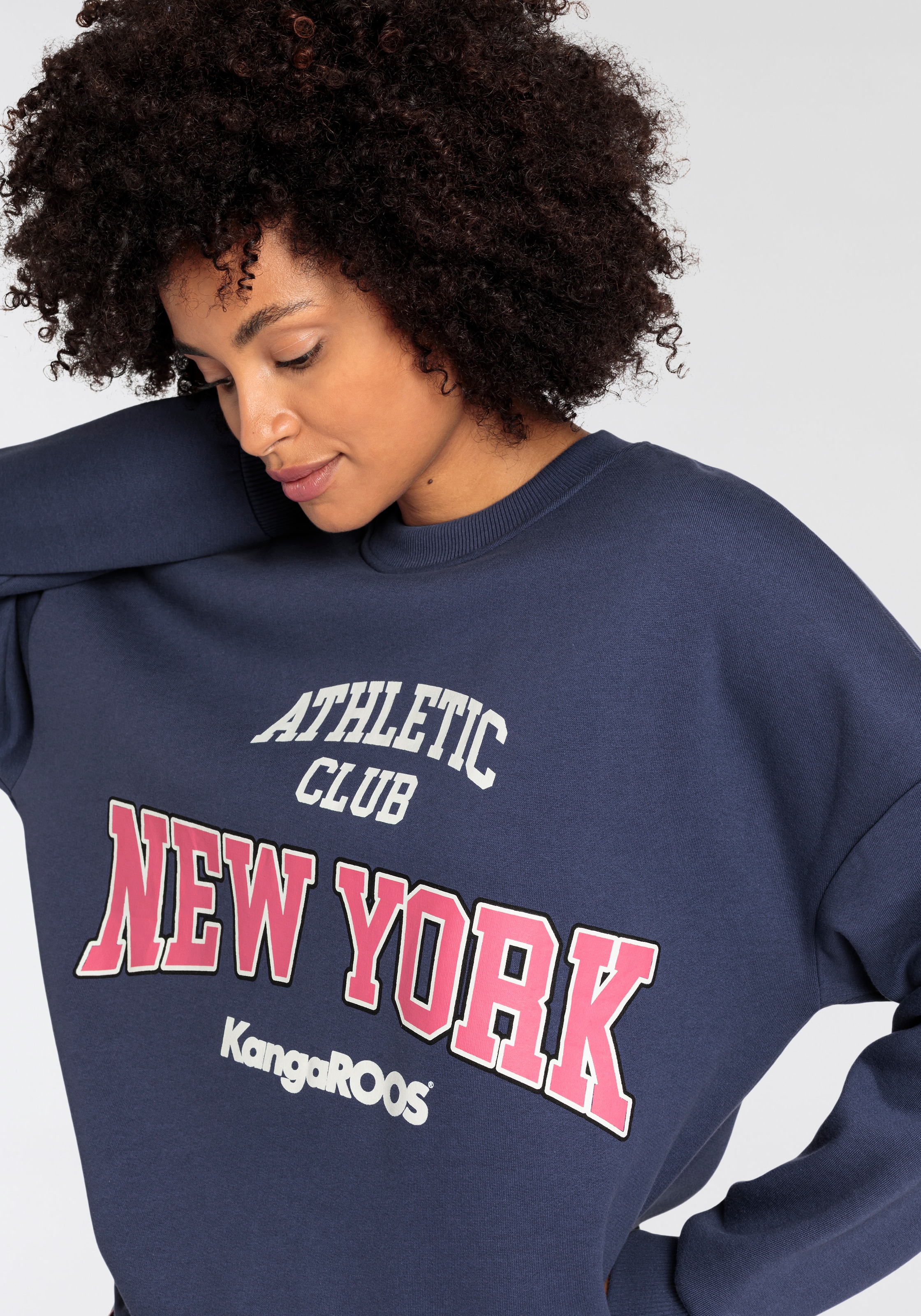 bestellen - NEUE Sweatshirt, College-Style KangaROOS mit online KOLLEKTION Logodruck im großem