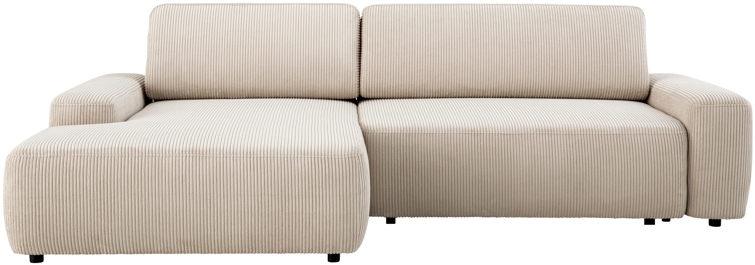 INOSIGN Ecksofa »TORGE (264cm), Schlafsofa in Cord, Samtvelours o Struktur günstig online kaufen