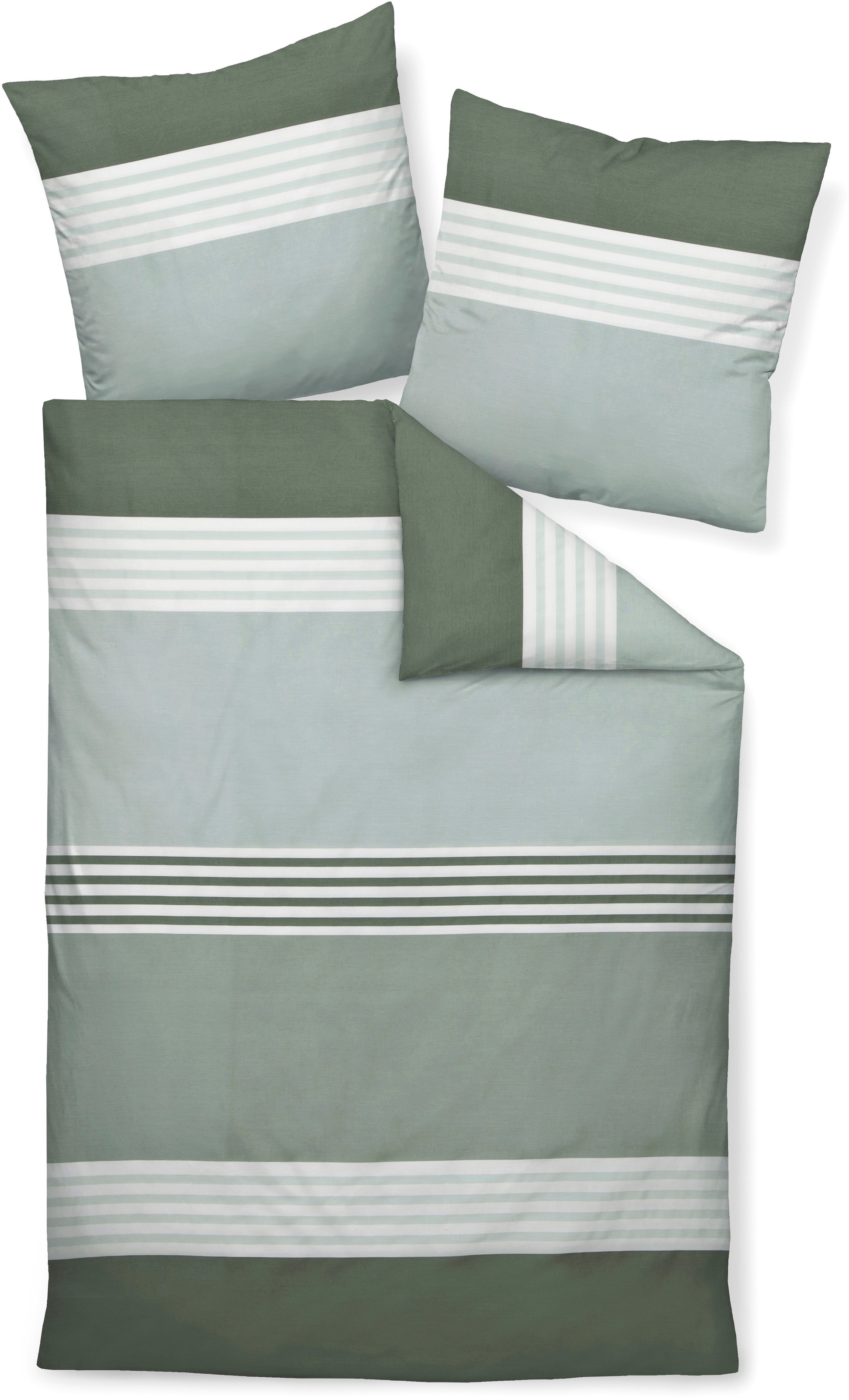 Janine Bettwäsche »Mako-Satin 31147« 2 tlg. aus 100% Baumwolle, Bettwäsche ab Größe 135x200 cm, Streifen