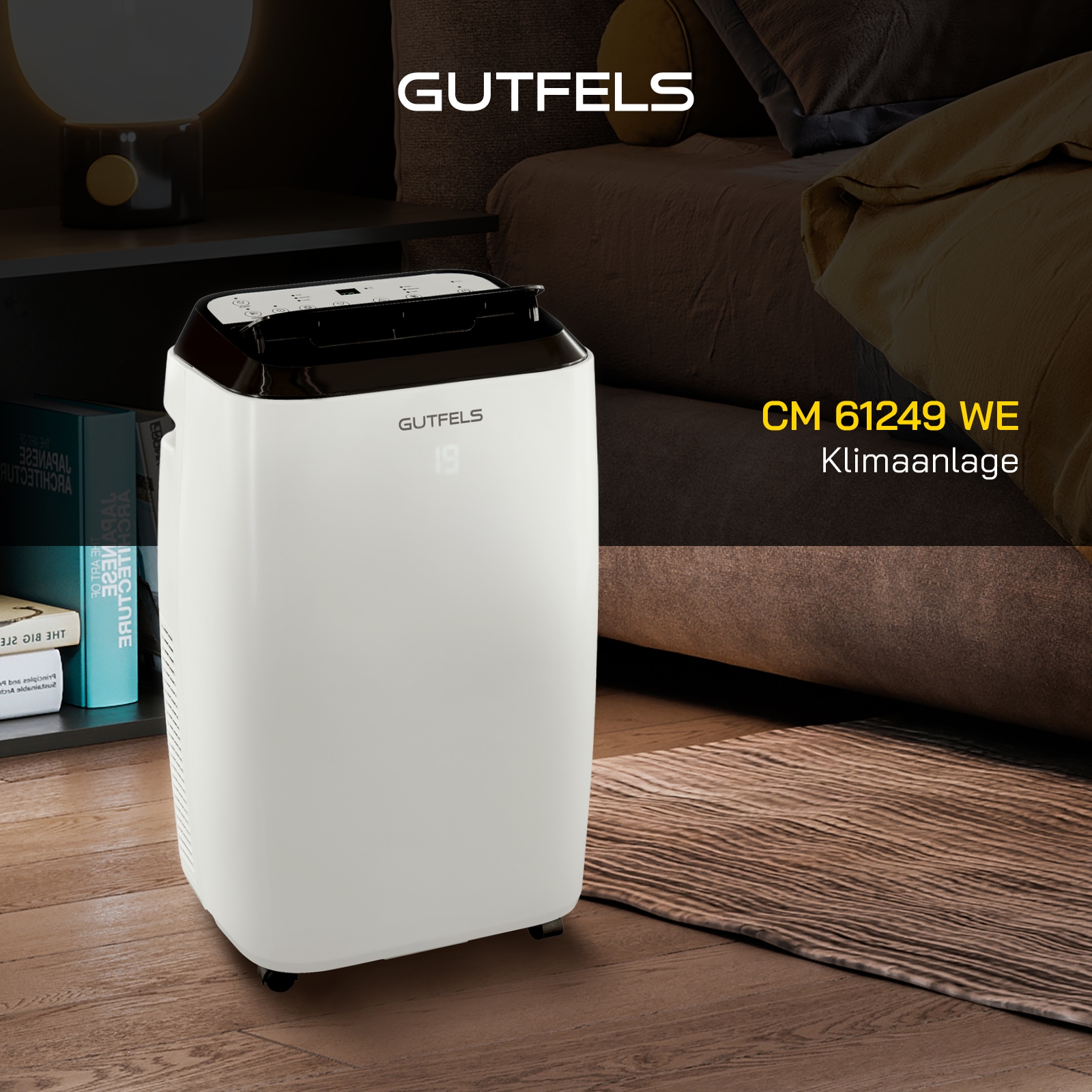 Gutfels 3-in-1-Klimagerät »CM 61249 we«, Luftkühlung - Entfeuchtung, geeignet für 38 m² Räume