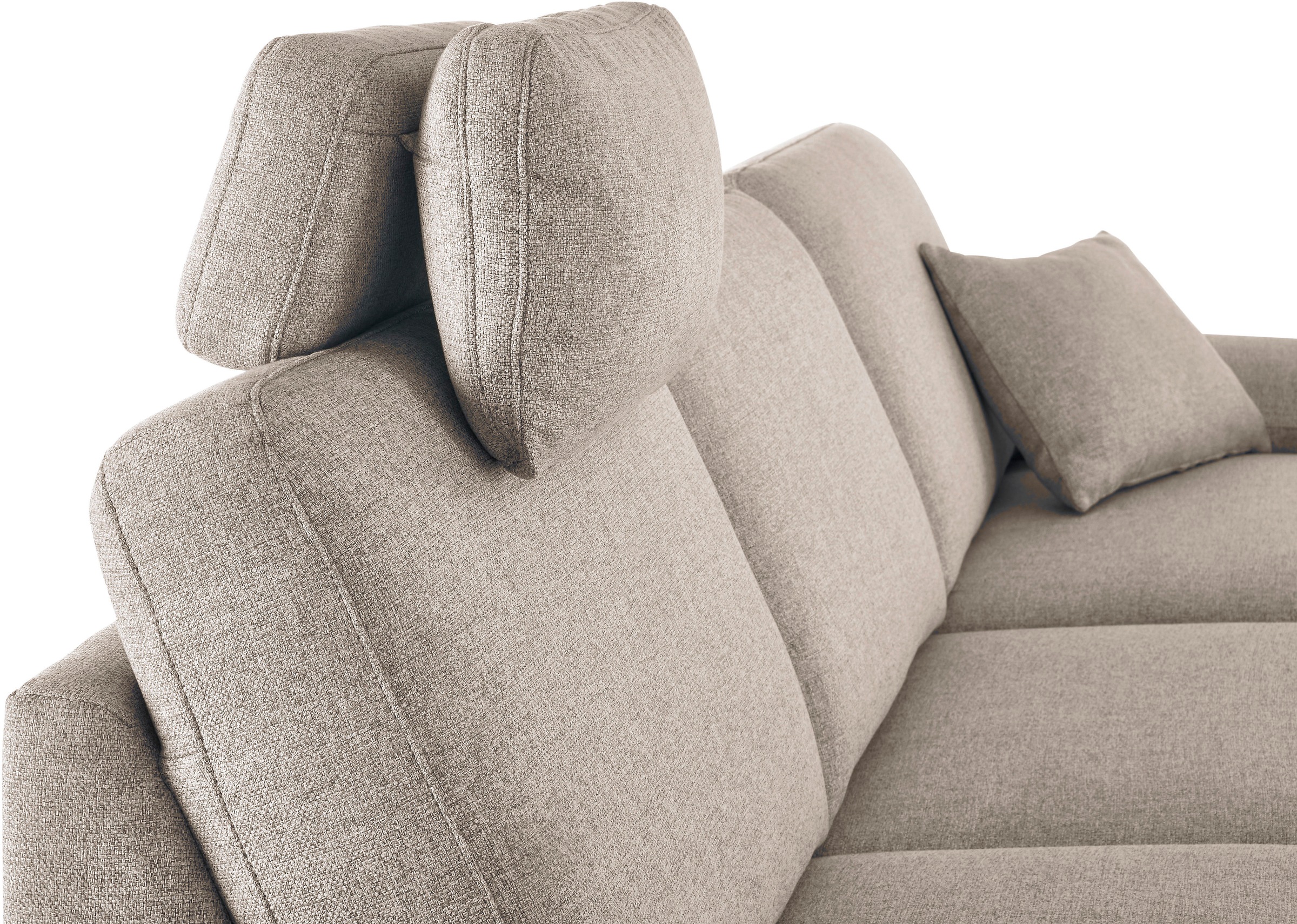 3C Candy Ecksofa »Mainau L-Form«, Relaxfunktion im 1,5-Sitzer, motorische Schlaffunktion in Longchair