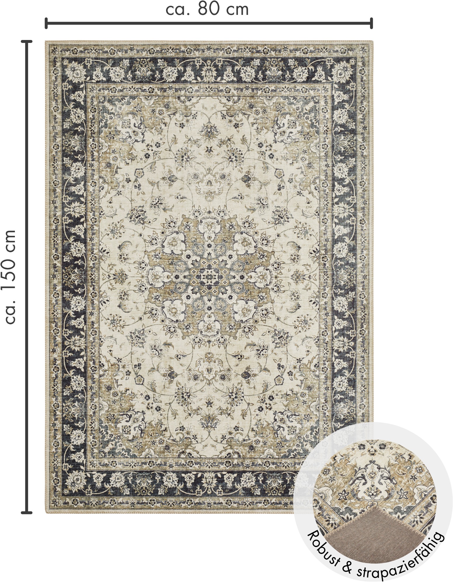 LUXOR living Teppich »Prima 3« rechteckig 7 mm Höhe Kurzflor, Orient-Optik, Vintage Design, auch als Läufer erhältlich