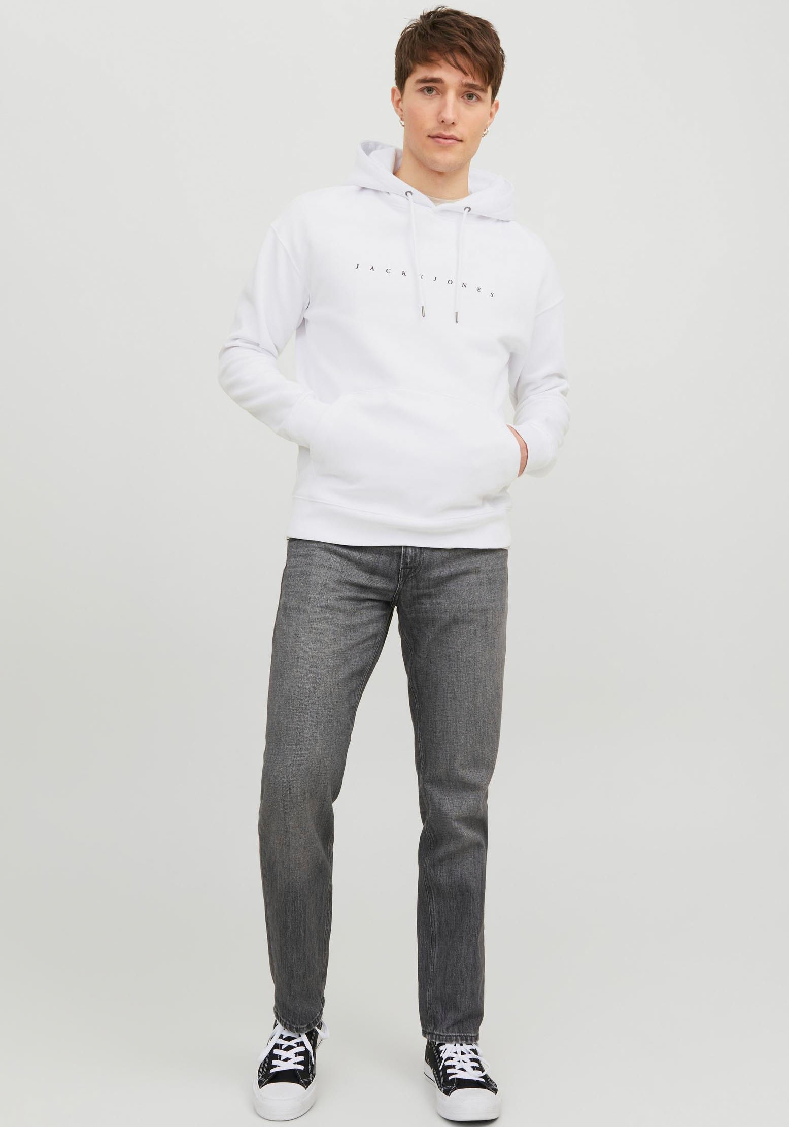 Jack & Jones Kapuzensweatshirt »JJESTAR JJ SWEAT HOOD NOOS«, mit Logo Print im 3D Look