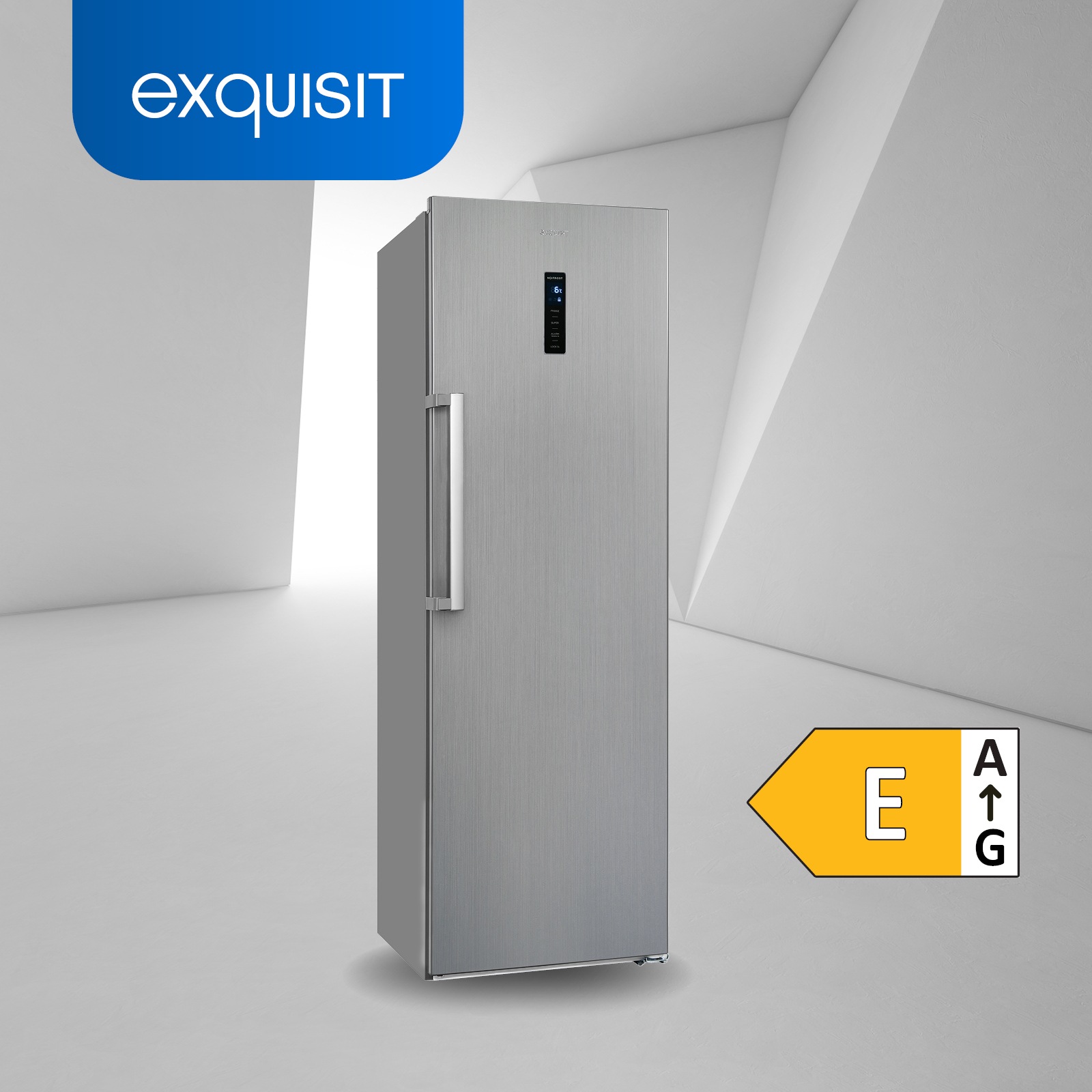 exquisit Vollraumkühlschrank »KS360-V-HE-040E inoxlook«
