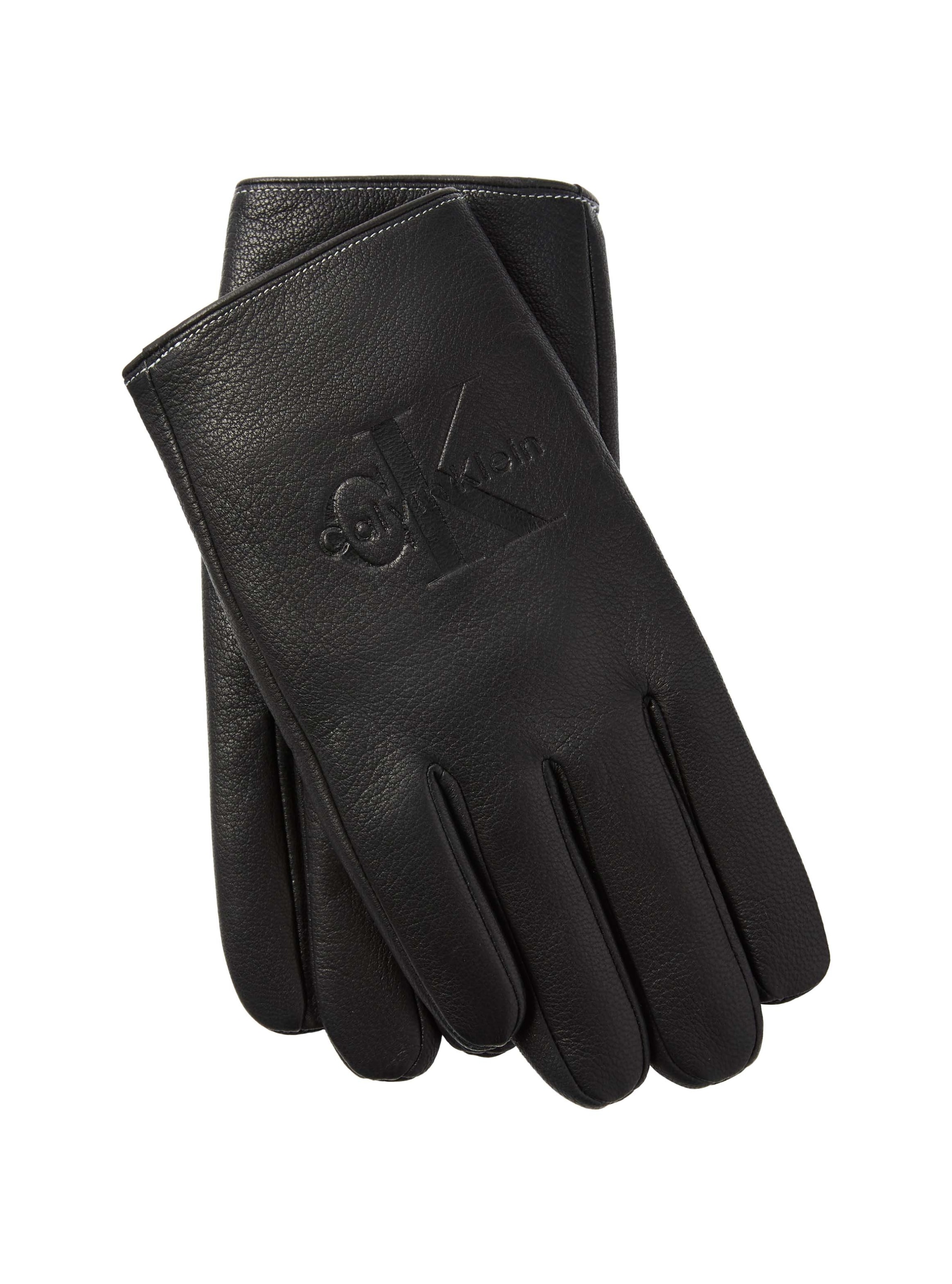 Calvin Klein Lederhandschuhe Regular fit mit Druckknopf