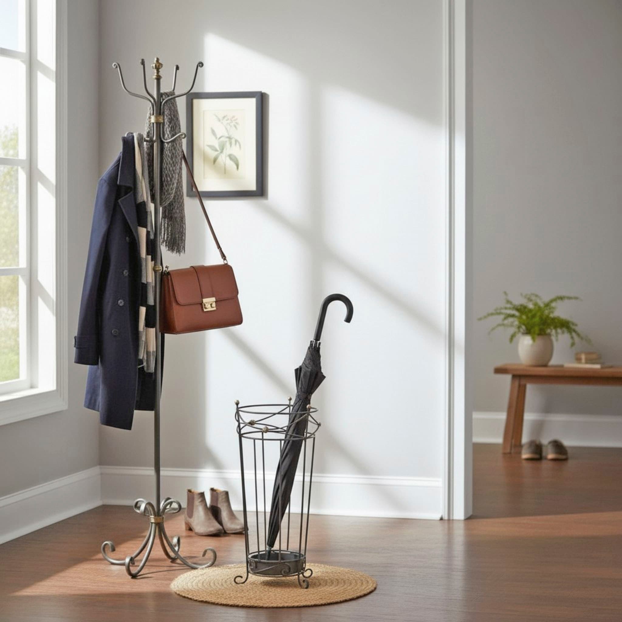 HAKU Garderobenständer »Kleiderständer, Standgarderobe« freiform - aus Metall Anthrazit - Ø/H 46/180 cm