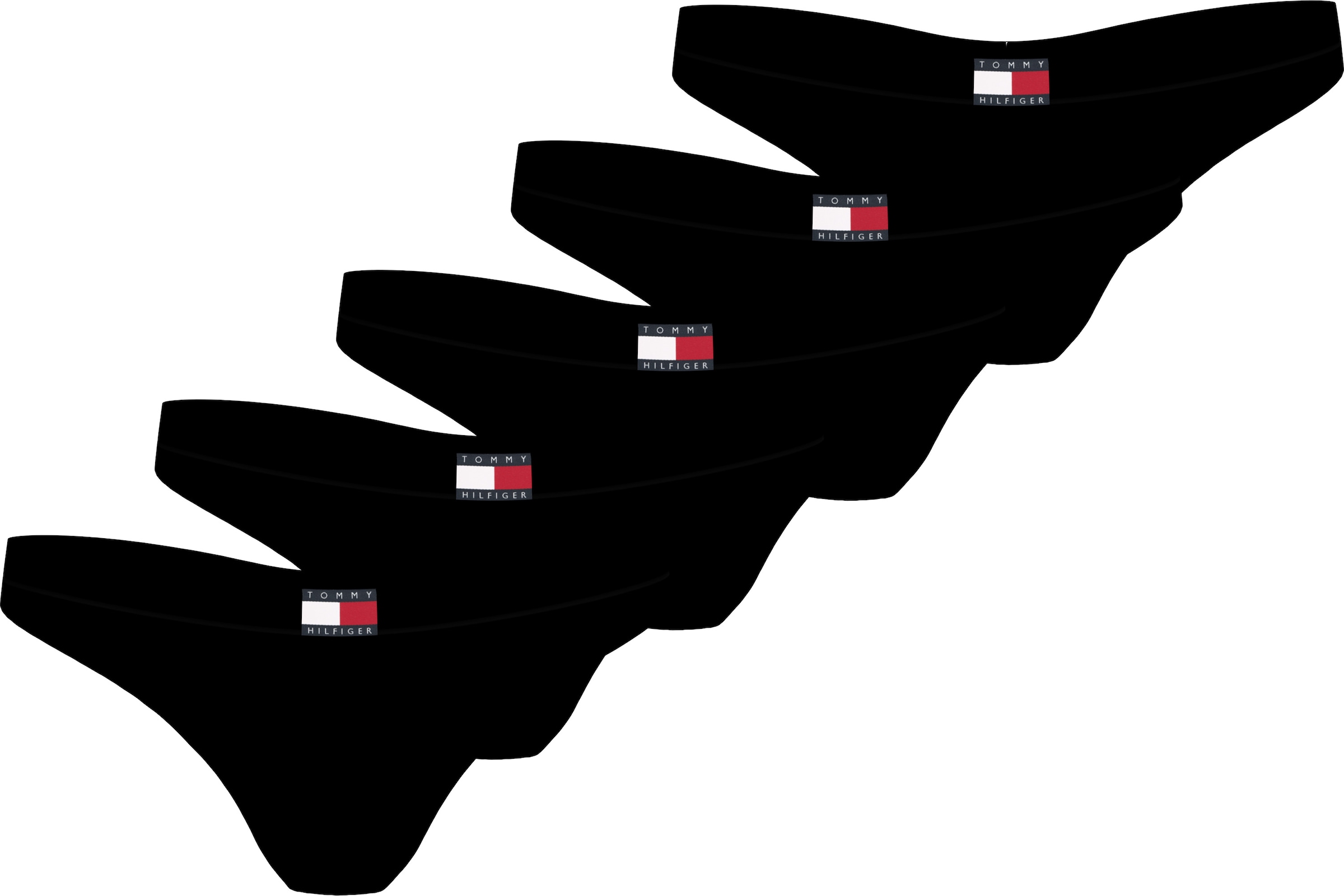 Tommy Hilfiger Underwear Tanga »5 PACK FLAG THONG«, (Packung, 5 St., 5er), mit Logo