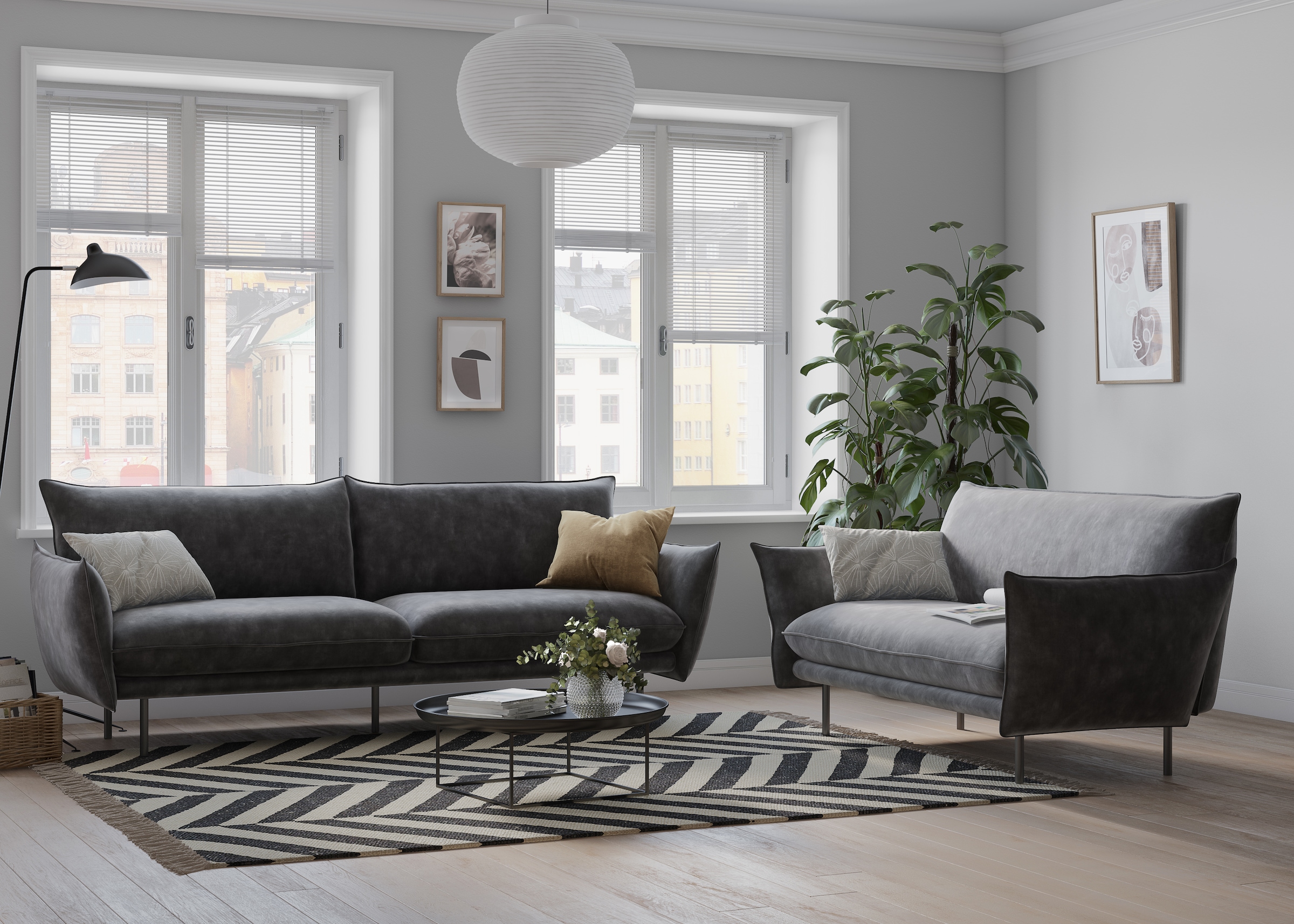 andas 2-Sitzer »Stine«, Besonderes Design durch Kissenoptik und Keder, by Morten Georgsen