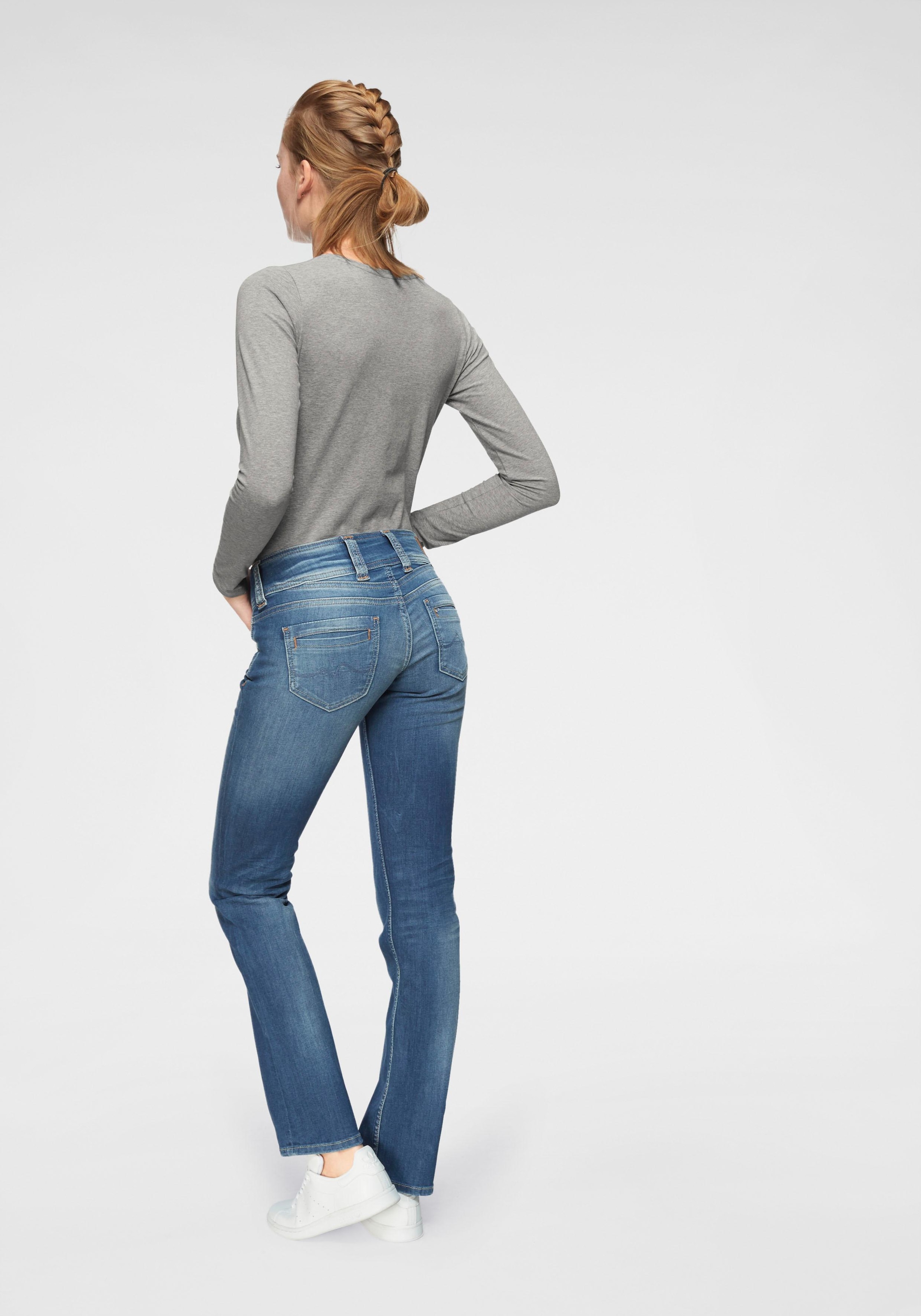 Pepe Jeans Straight-Jeans »GEN«, in Baumwoll-Qualtät mit geradem Bein und Doppel-Knopf-Bund