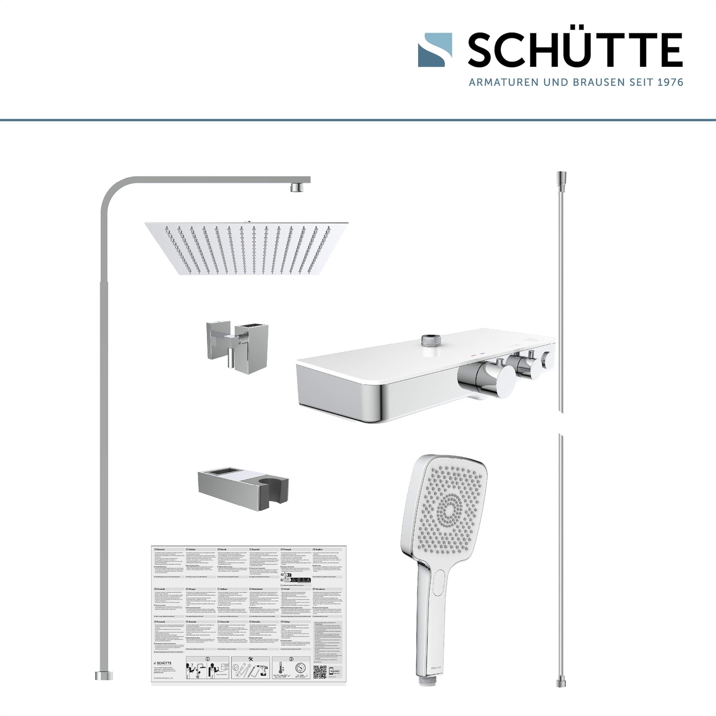 Schütte Brausegarnitur »OCEAN« Sicherheitssperre, höhenverstellb., inkl. Glasablage, Antikalk