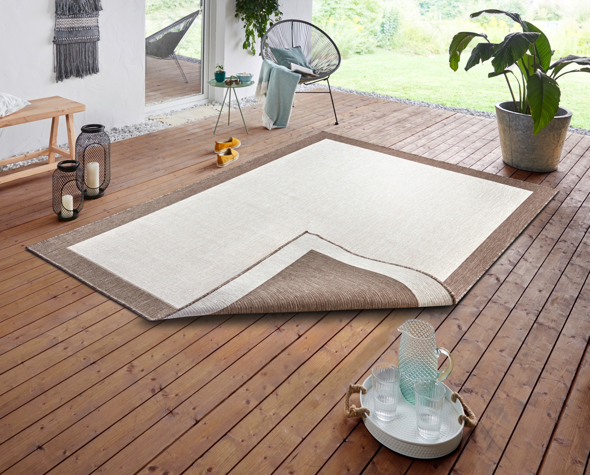 HANSE Home Teppich »Panama Wendeteppich«, rechteckig, 5 mm Höhe, In-& Outdo günstig online kaufen