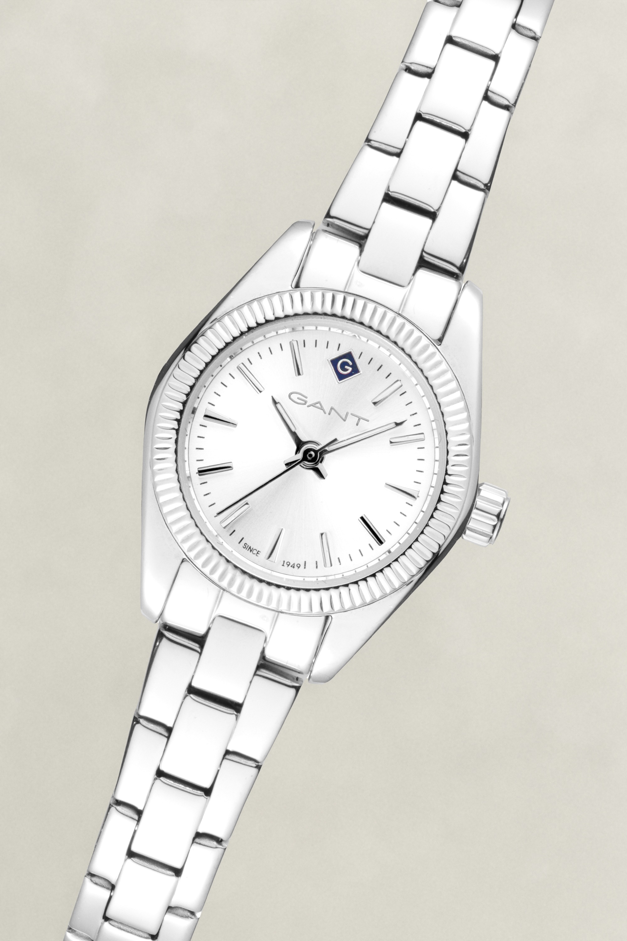 Gant Quarzuhr »F-haven« Armbanduhr, Damenuhr, Edelstahlarmband, analog