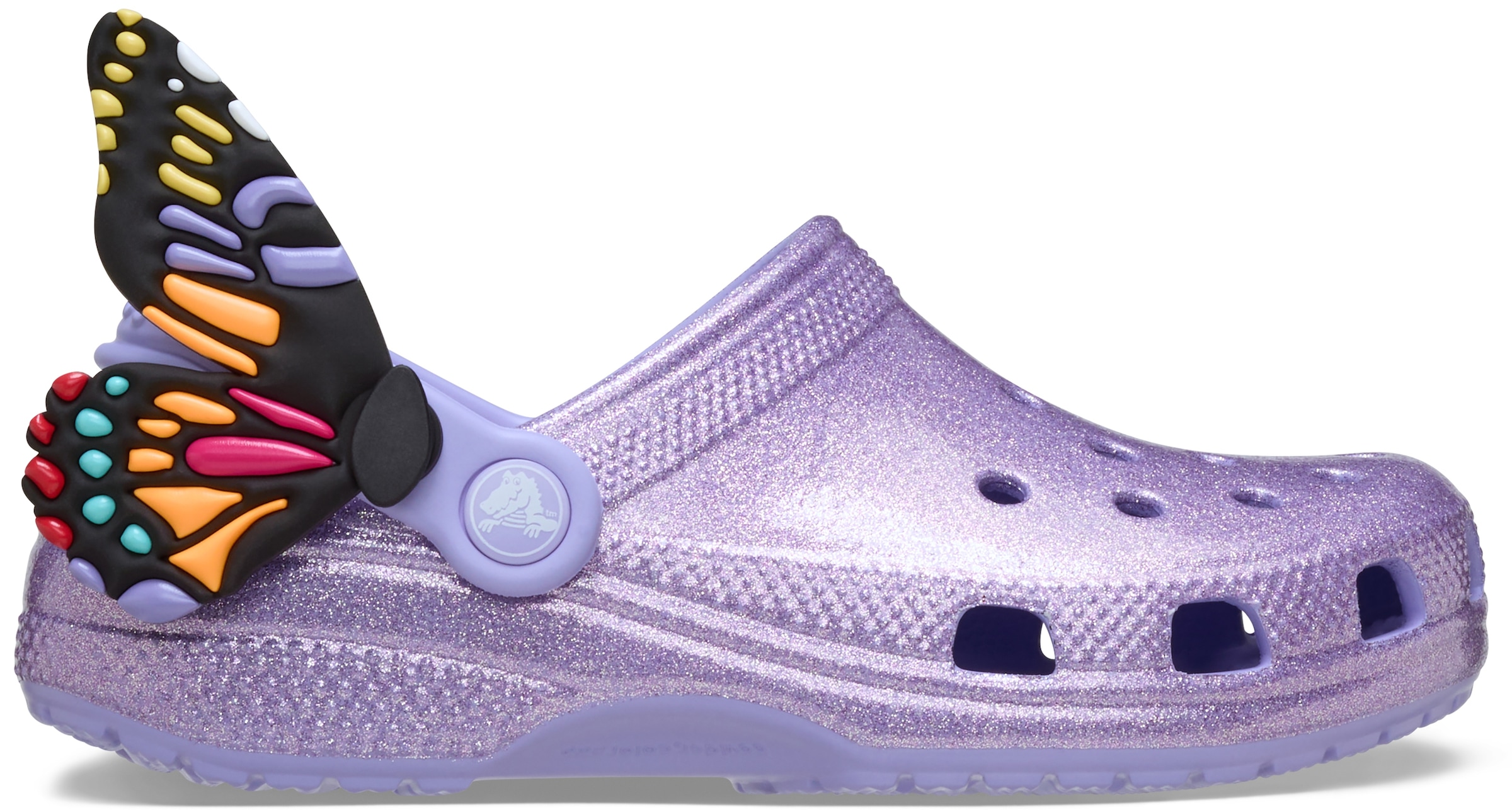 Crocs Clog »Classic IAM Butter Fly«  , Sandale, Hausschuh mit Glitzer