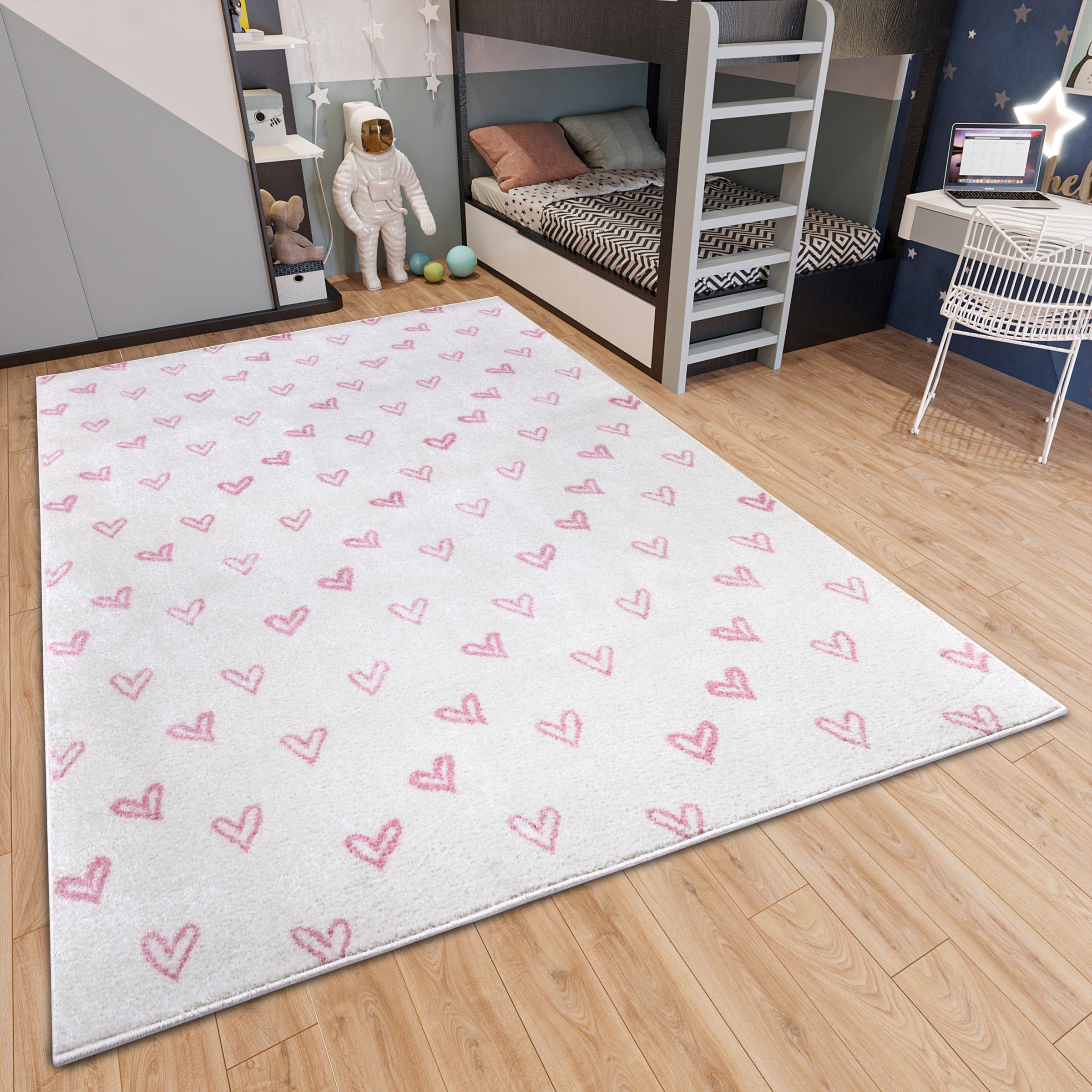 HANSE Home Kinderteppich »Adventures Hearts«, rechteckig, 7 mm Höhe, Spielt günstig online kaufen