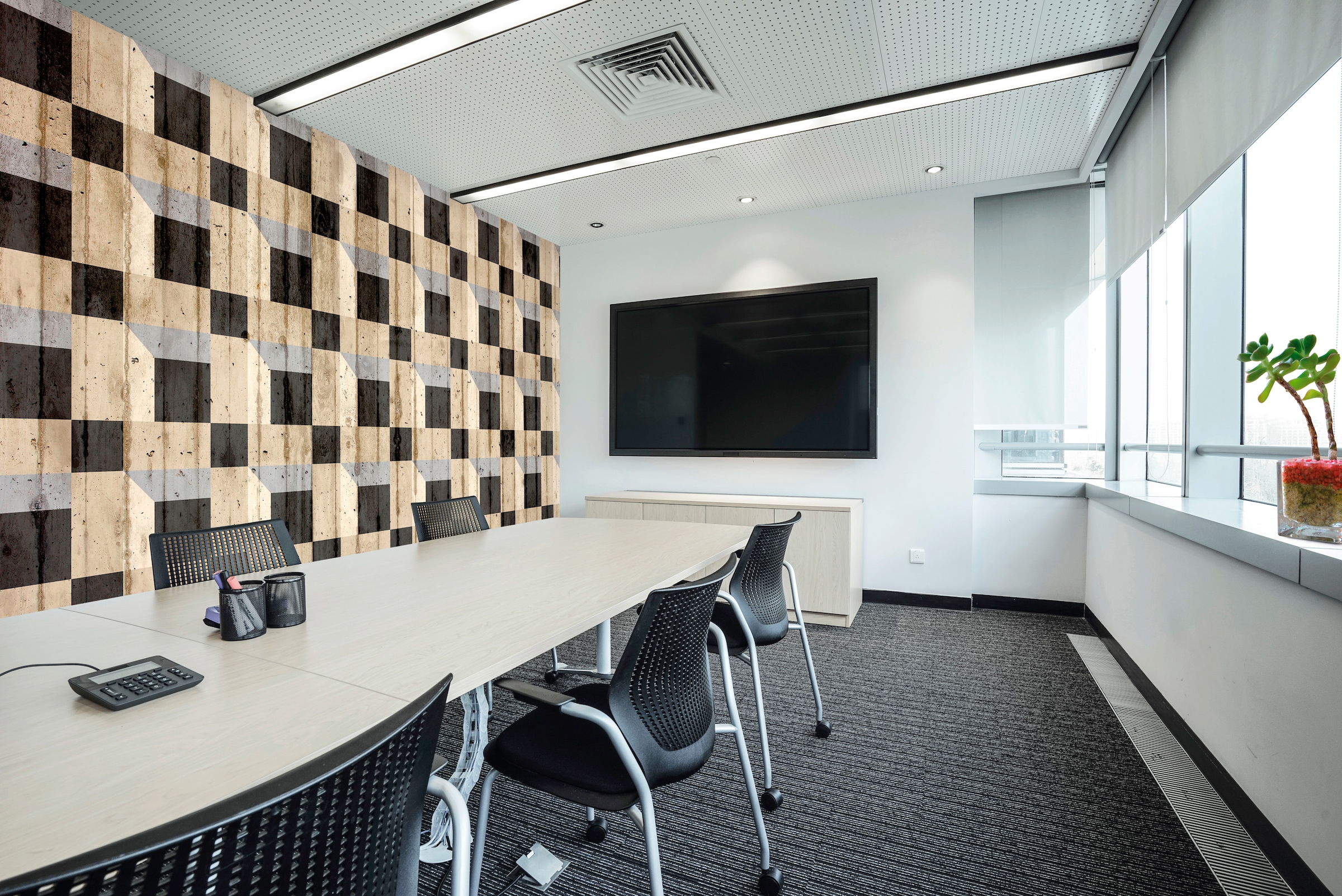 Architects Paper Fototapete »Atelier 47 Squares 3D 3«, 3D-Optik, Vlies, Wand, Schräge, Decke