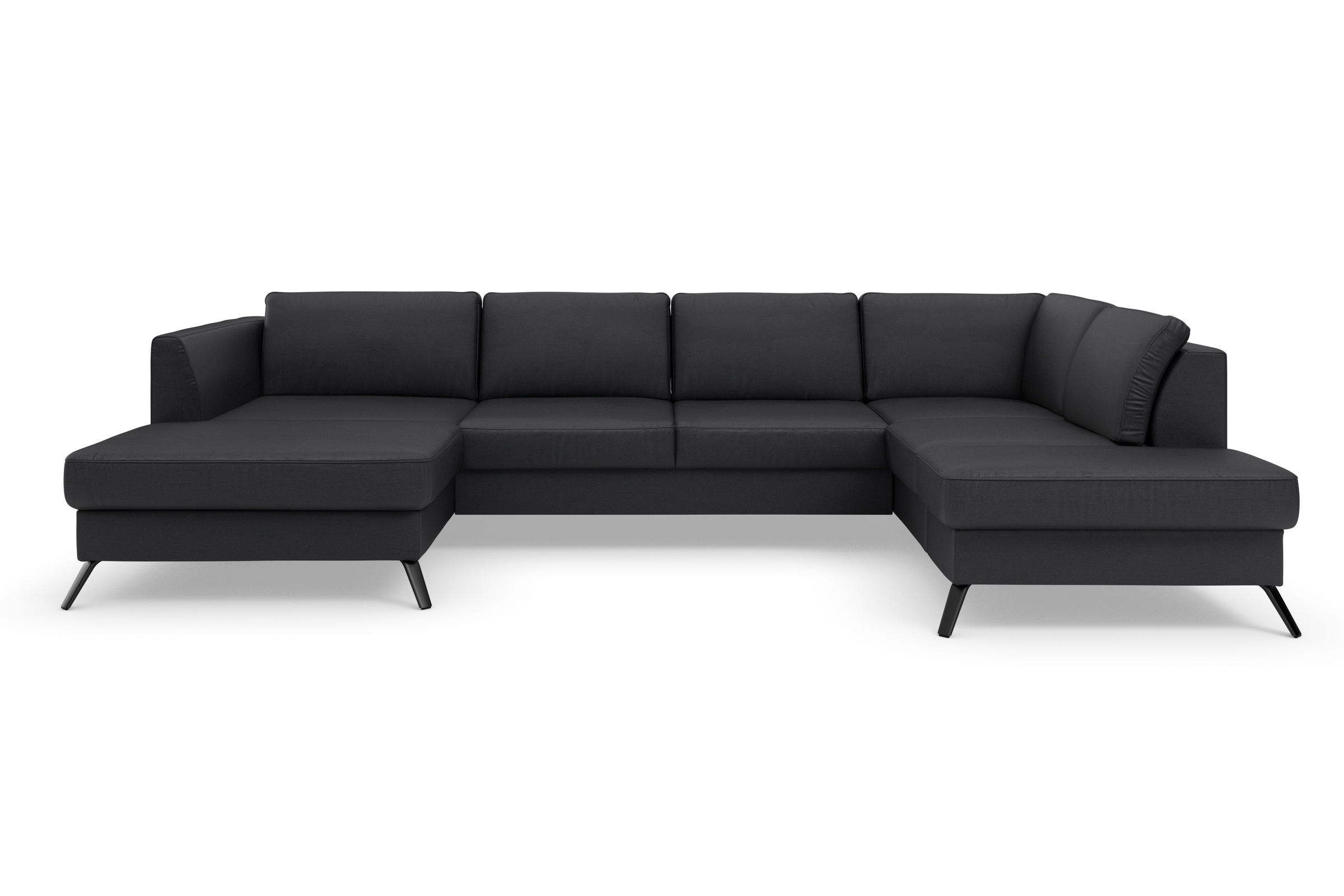 sit&more Wohnlandschaft »Olsen U-Form«, inklusive Sitztiefenverstellung, wahlweise mit Bettfunktion, 15cm hoch