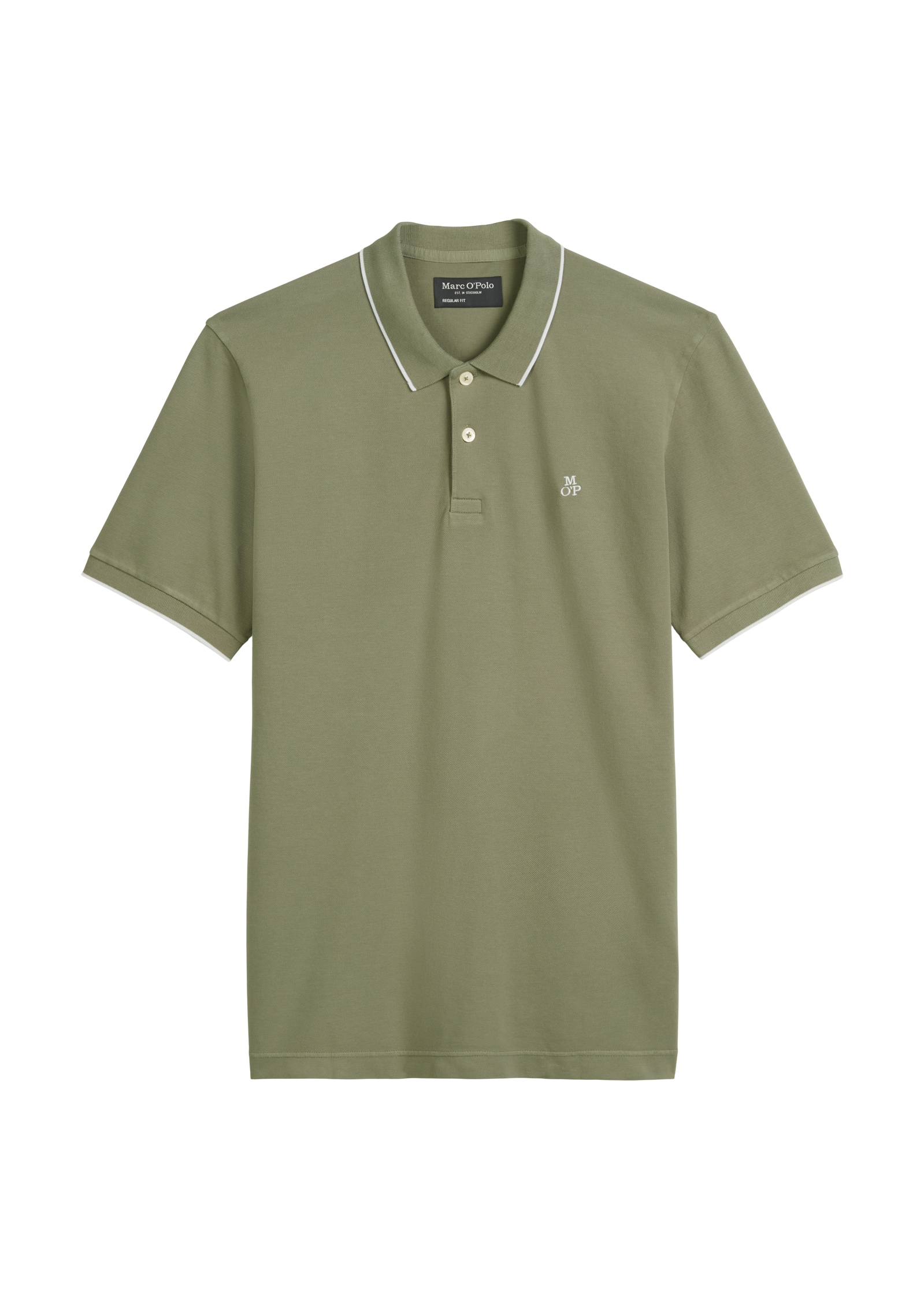 Marc O'Polo Poloshirt, aus Piqué, regular fit, kontrastfarbene Details
