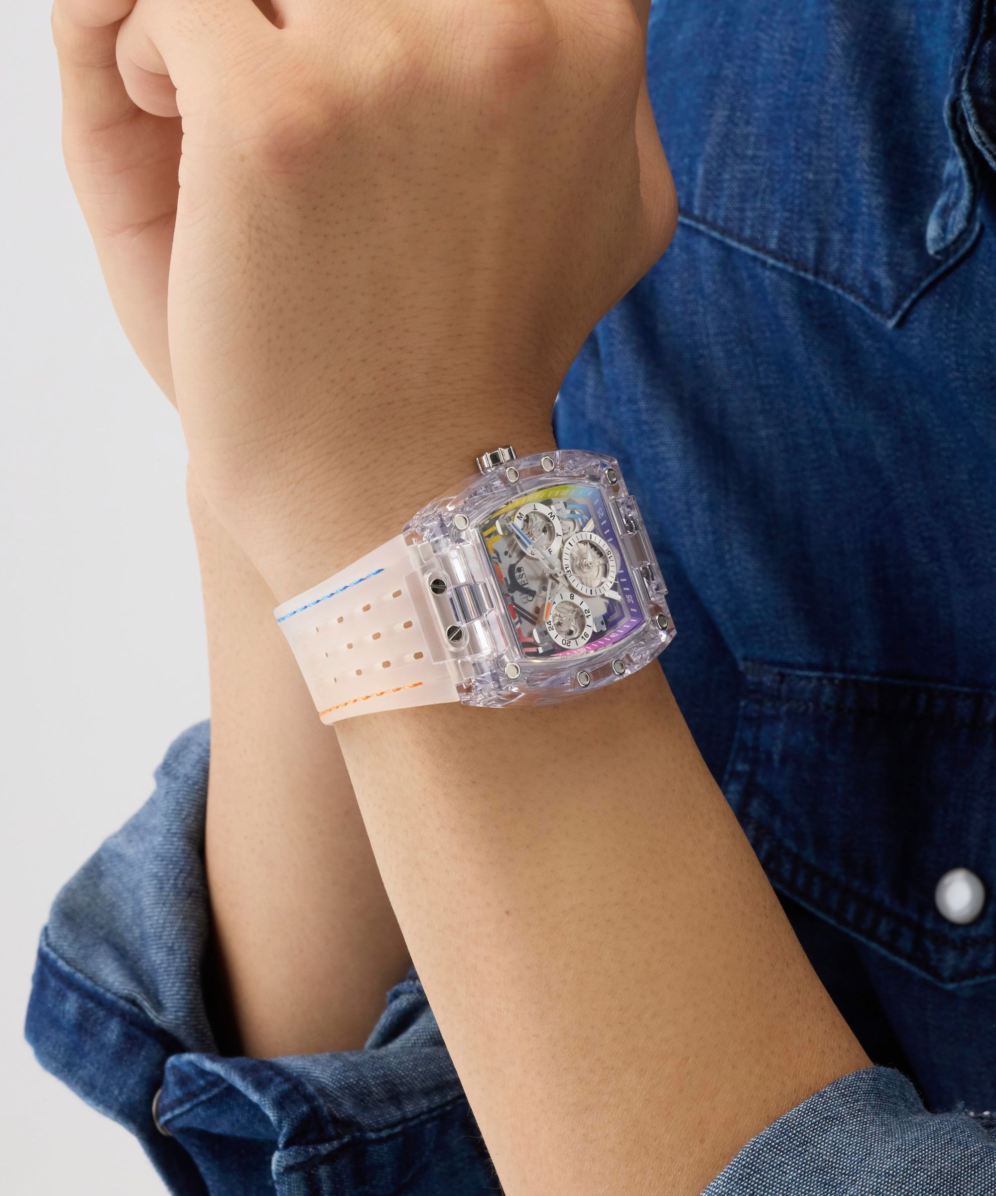 Guess Multifunktionsuhr »PHOENIX« Quarzuhr, Armbanduhr, Herrenuhr, Silikonarmband, analog, Wochentag