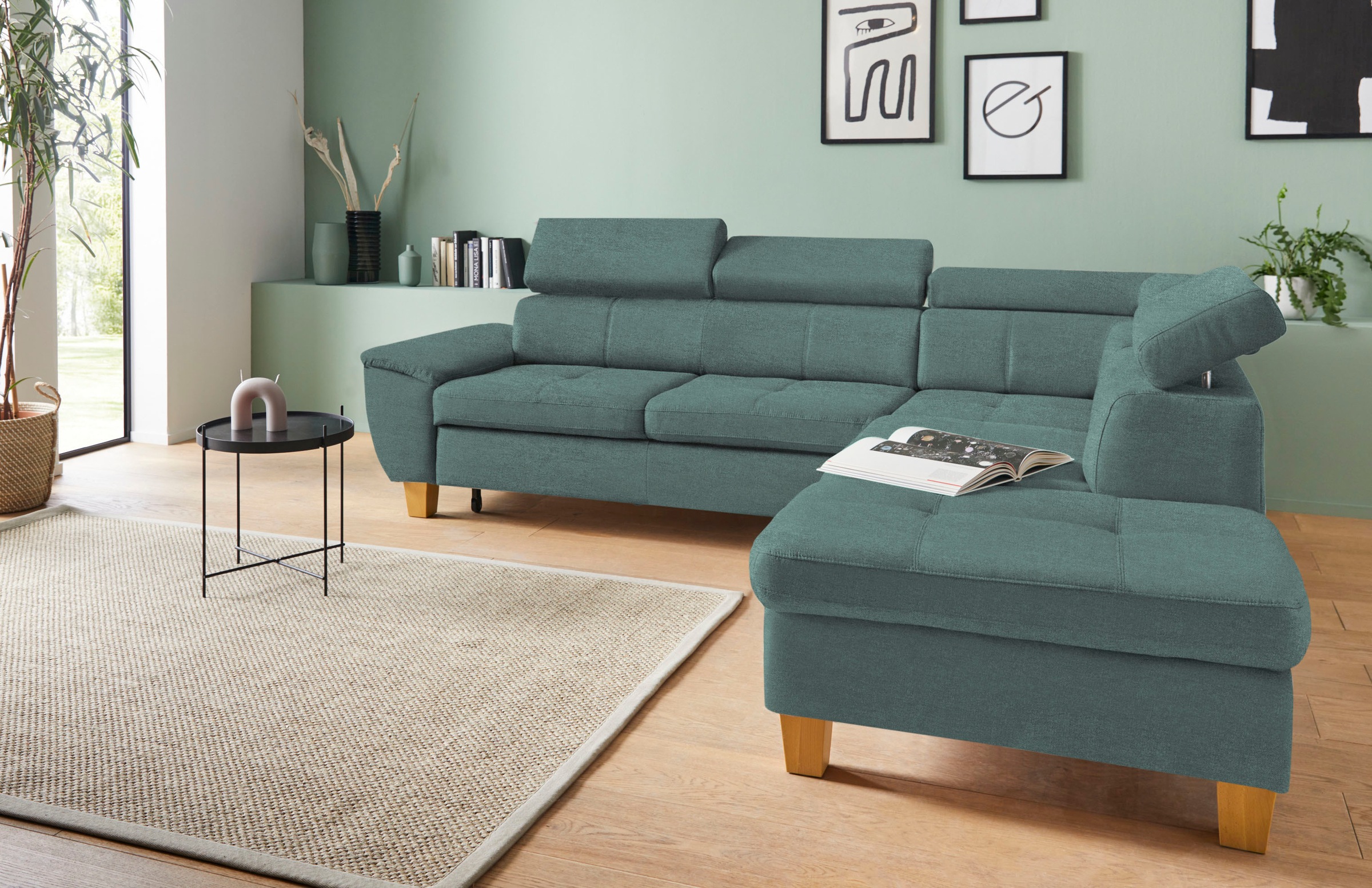 exxpo - sofa fashion Ecksofa »Enya, aufwendige Detailverarbeitung, hoher Si günstig online kaufen