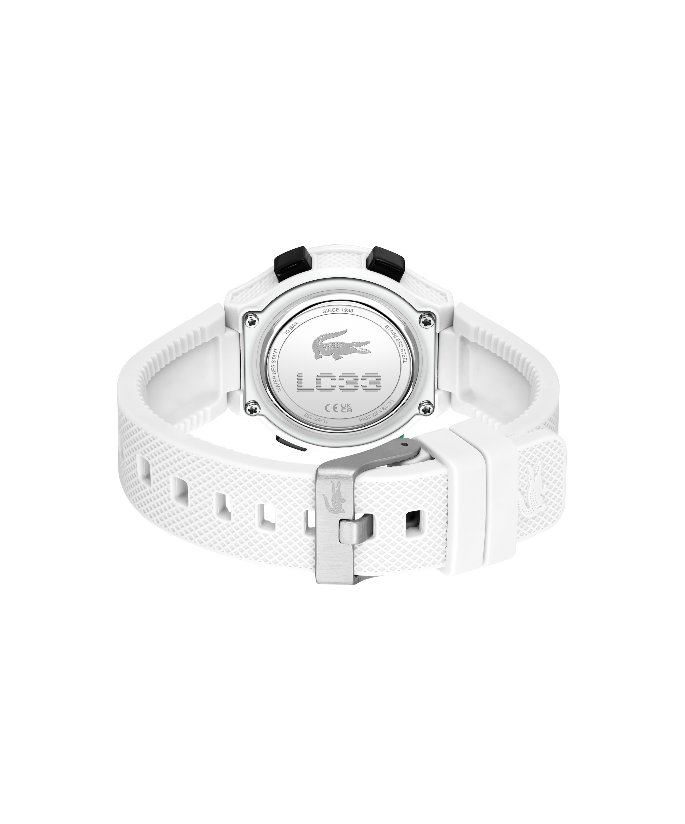 Lacoste Chronograph »LC33«, Quarzuhr, Armbanduhr, Silikonarmband, digital, Tag, Stoppfunktion