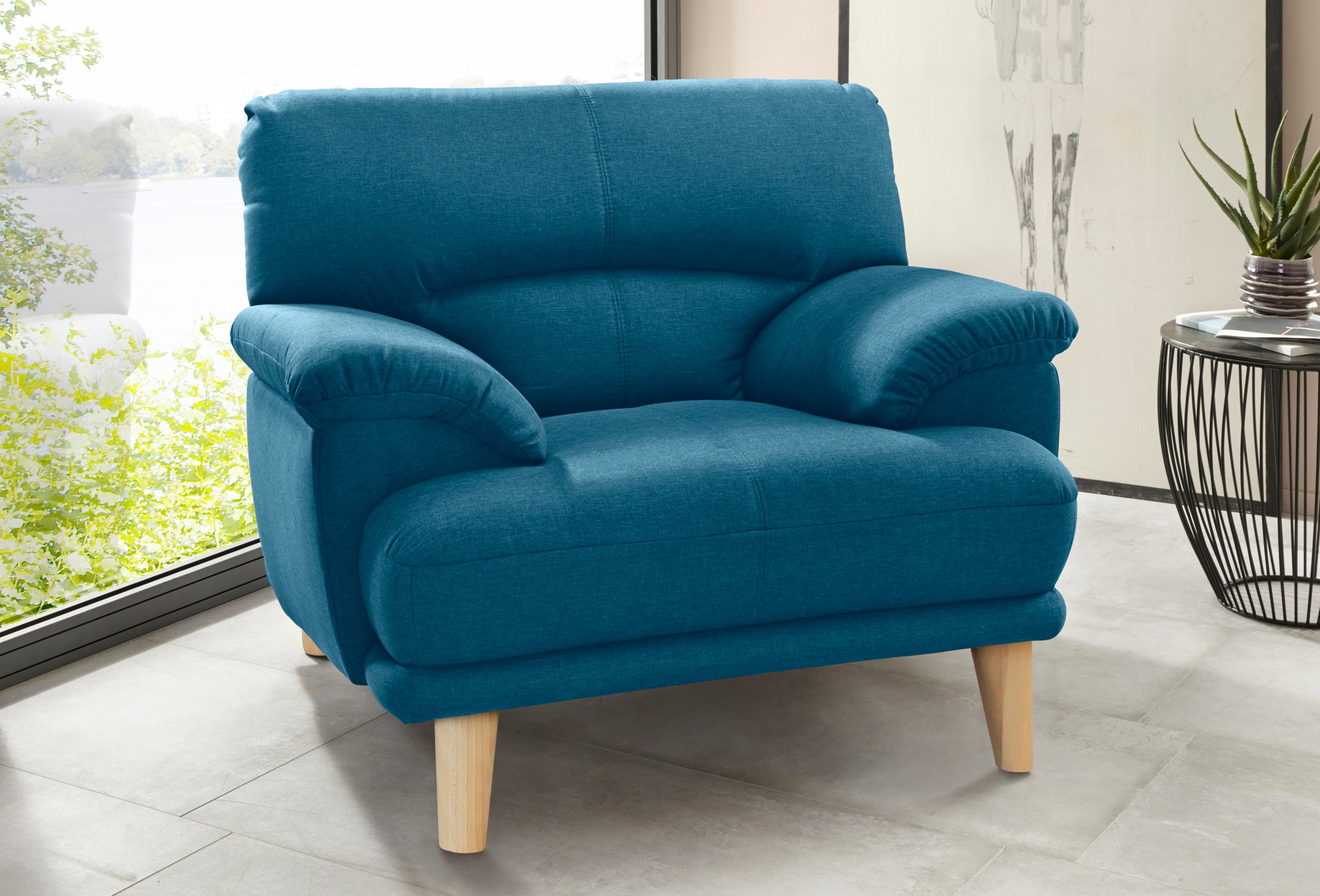 TRENDMANUFAKTUR Sessel »Cecilia, Loungesessel, italienisches Design, bequem günstig online kaufen