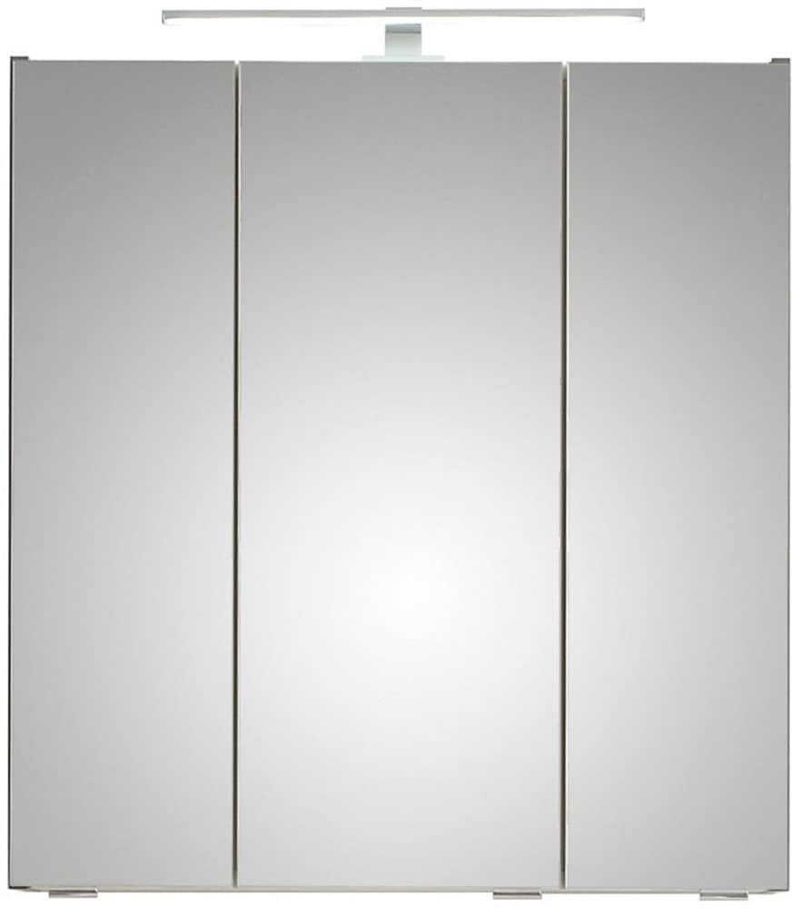Saphir Badmöbel-Set »Quickset 5-teilig, Waschbeckenunterschrank mit LED-Spiegelschrank«, (6 St.), Midischrank, Unterschrank, Hängeschrank, inkl. Türdämpfer, 9 Türen