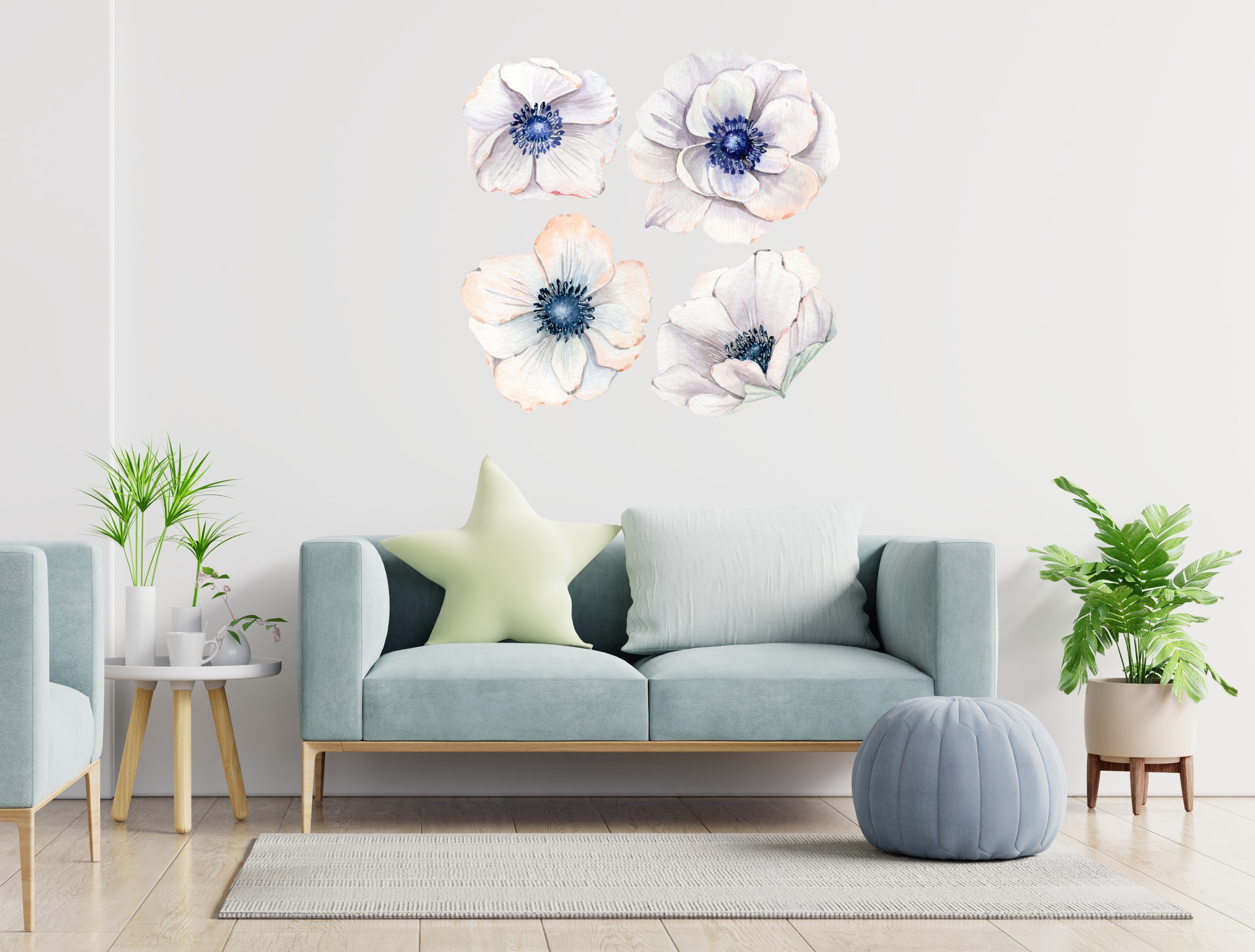 queence Wandtattoo »Mareike« Wandbild, Sticker, Blume, Blüte, selbstklebend günstig online kaufen