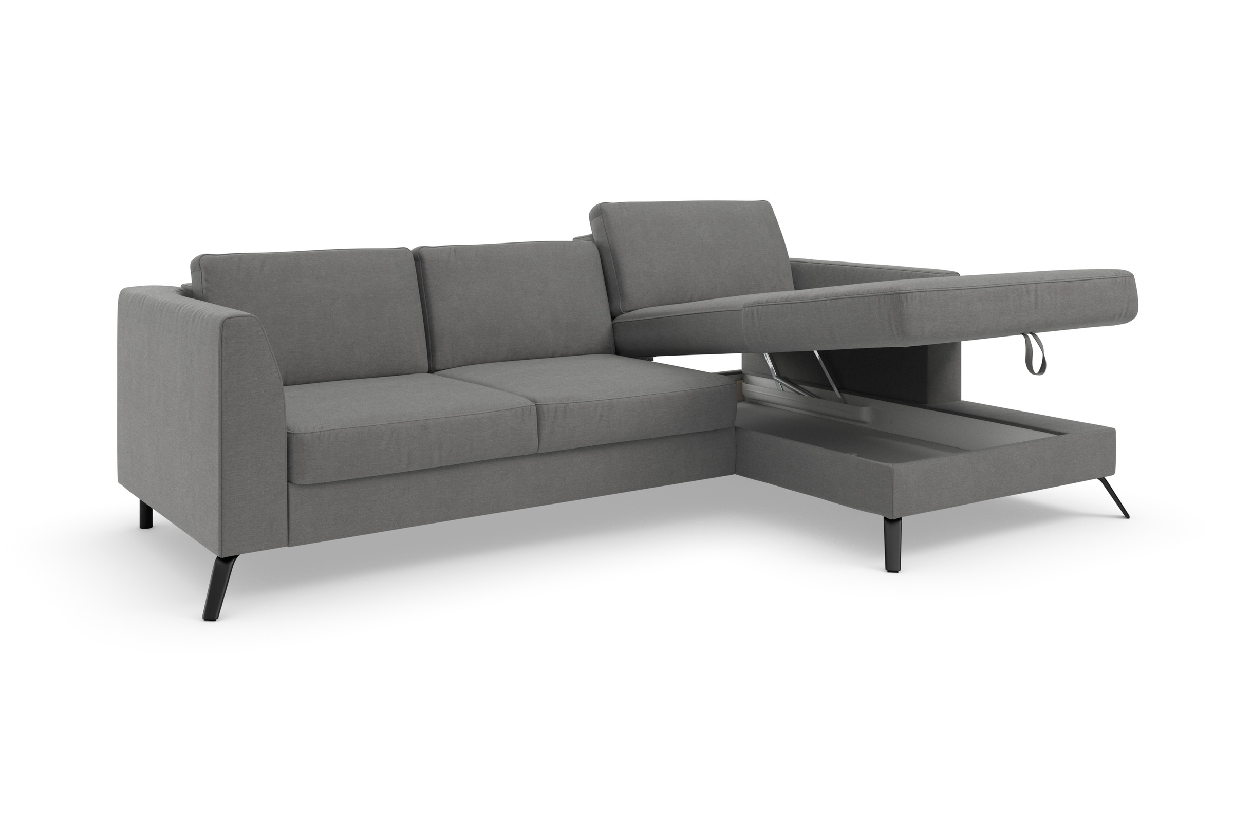 sit&more Ecksofa »Olsen L-Form«, inklusive Sitztiefenverstellung, wahlweise mit Bettfunktion, 15cm hoch