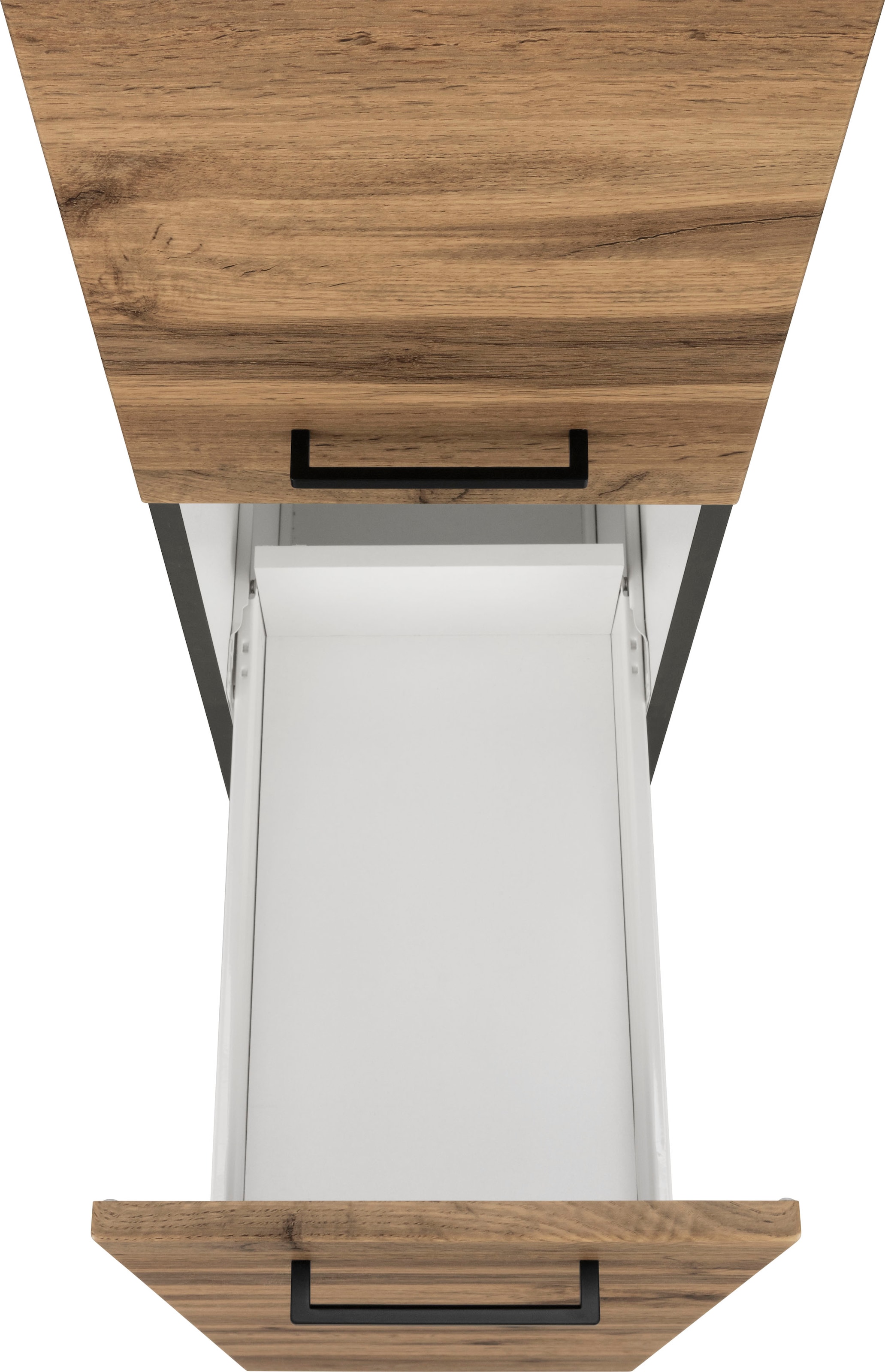 KOCHSTATION Apothekerschrank »KS-Trier«, 30 cm breit, 200 cm hoch, mit 2 Auszügen und 5 Ablagen