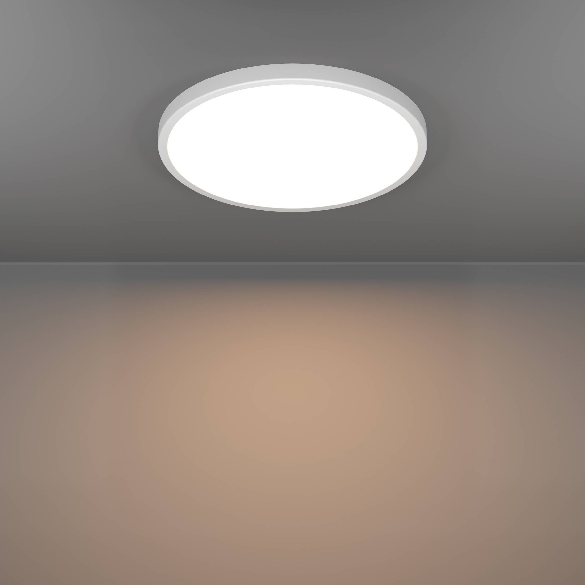 EGLO Aufbauleuchte »Fueva 6 Deckenleuchte, Aufbaulampe, Deckenbeleuchtung, Kunststoff« LED-Modul 1 Stk. Kaltweiß | Neutralweiß | Warmweiß Aufbauleuchte - H2,5 x Ø38,9 cm - weiß - 17W inkl.